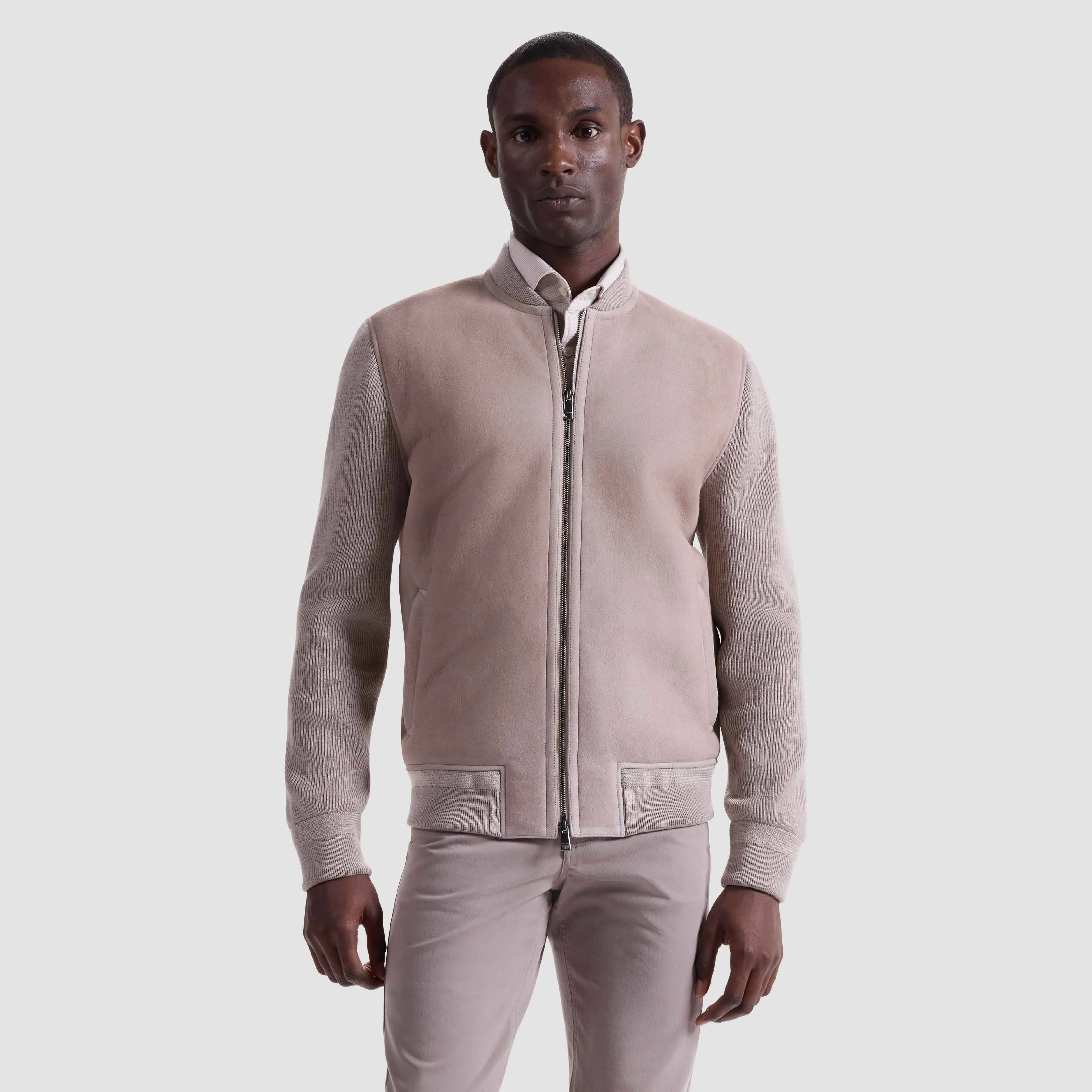 Lamb Shearling and Merino Wool Blouson sold by Bugatchi product image thumbnail 3
