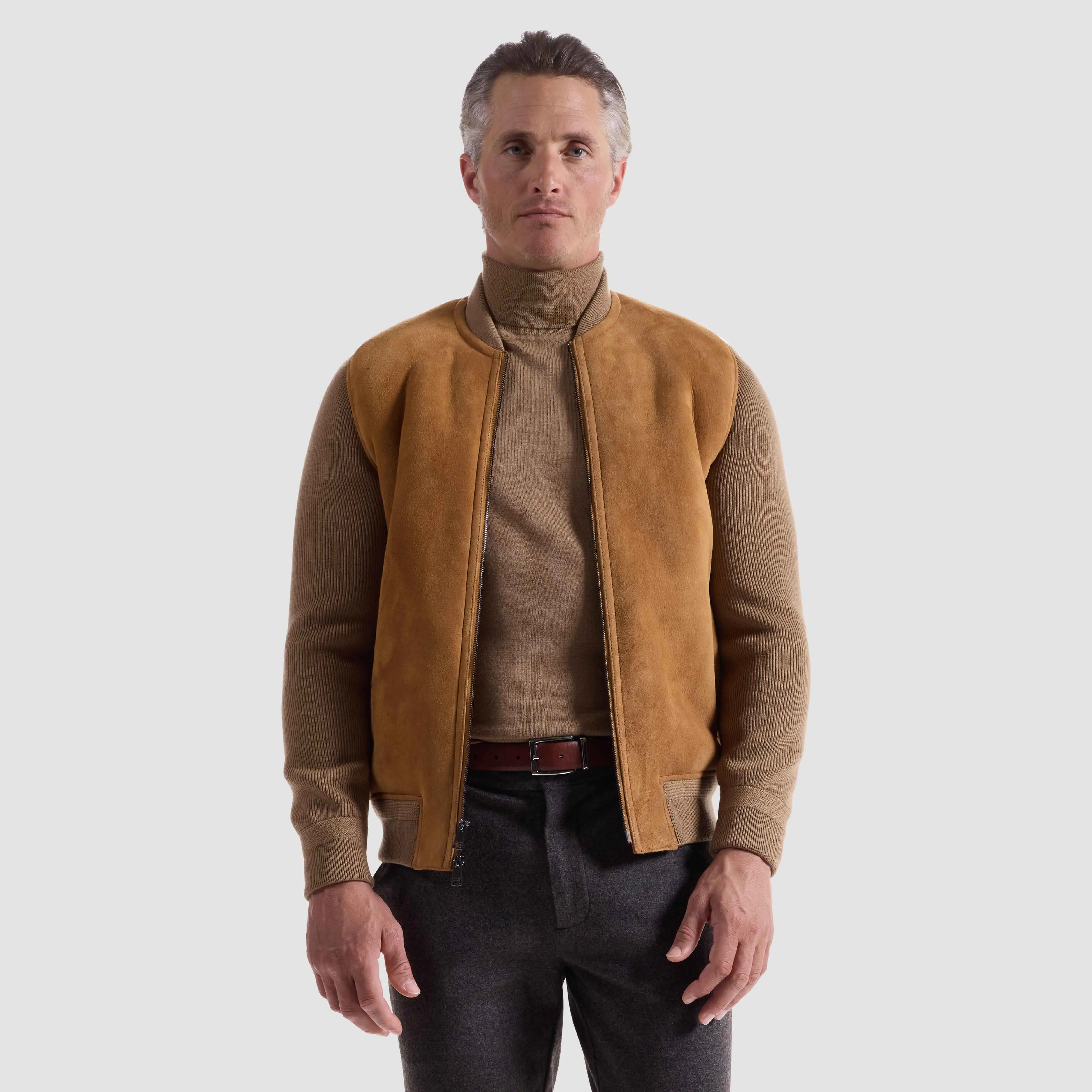Lamb Shearling and Merino Wool Blouson sold by Bugatchi product image thumbnail 3