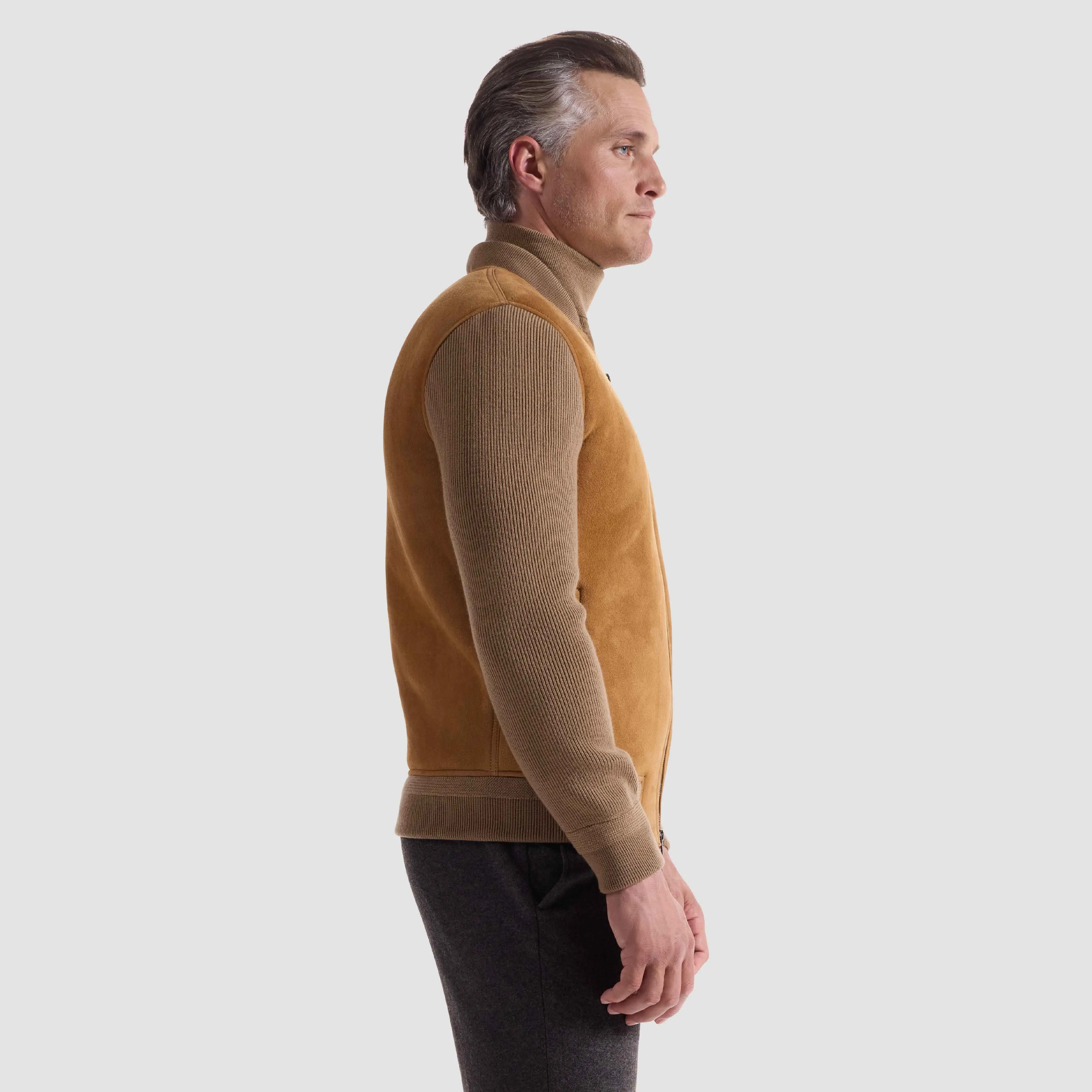 Lamb Shearling and Merino Wool Blouson sold by Bugatchi product image thumbnail 4
