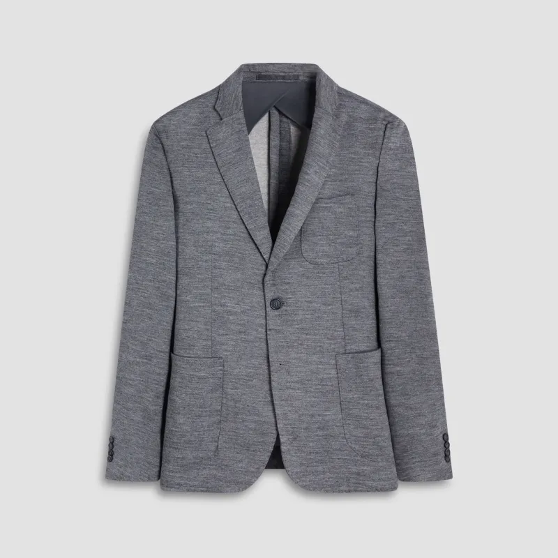 Heather Grey Two-Button Blazer sold by Bugatchi