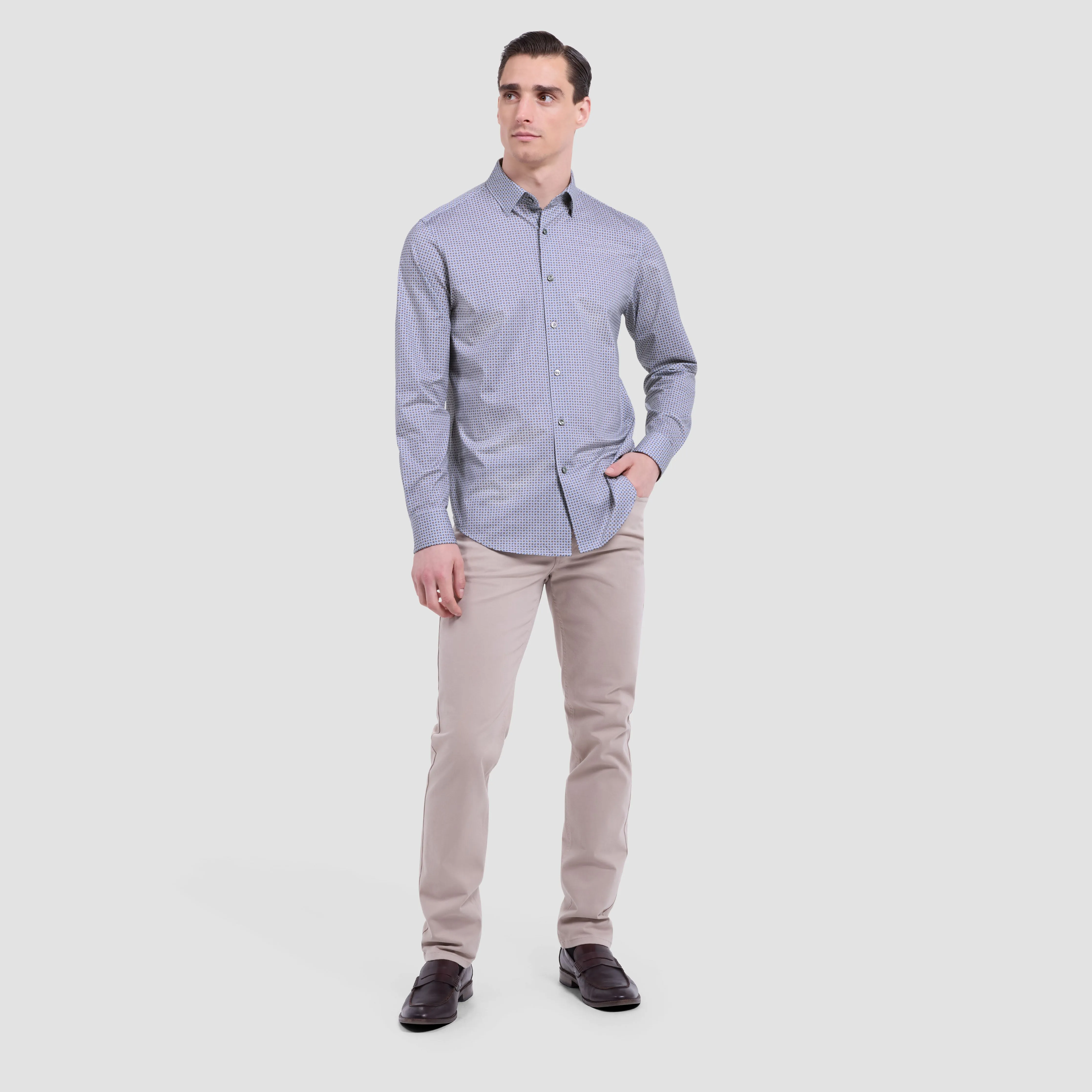 Jules Geometric OoohCotton Shirt sold by Bugatchi product image thumbnail 5