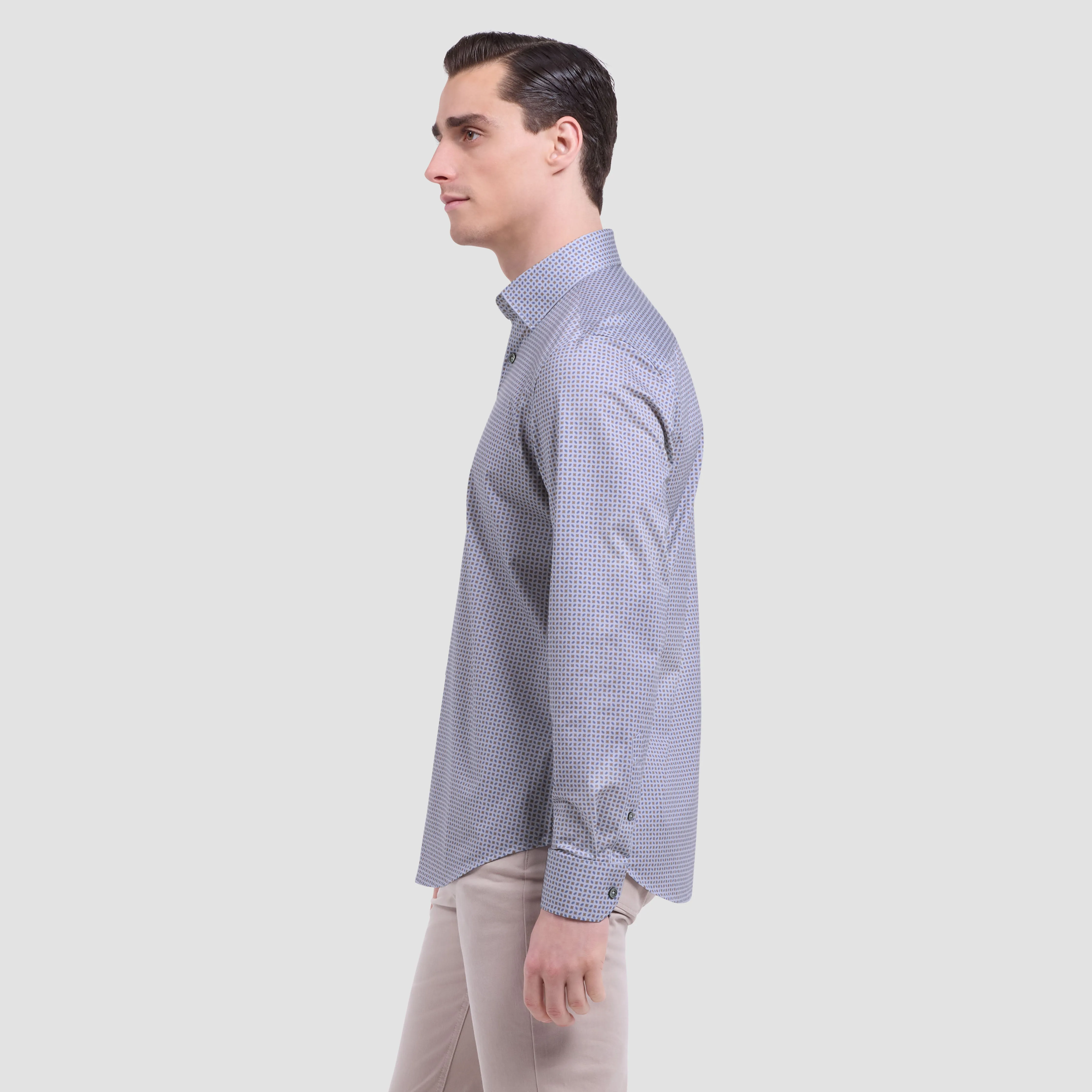 Jules Geometric OoohCotton Shirt sold by Bugatchi product image thumbnail 3