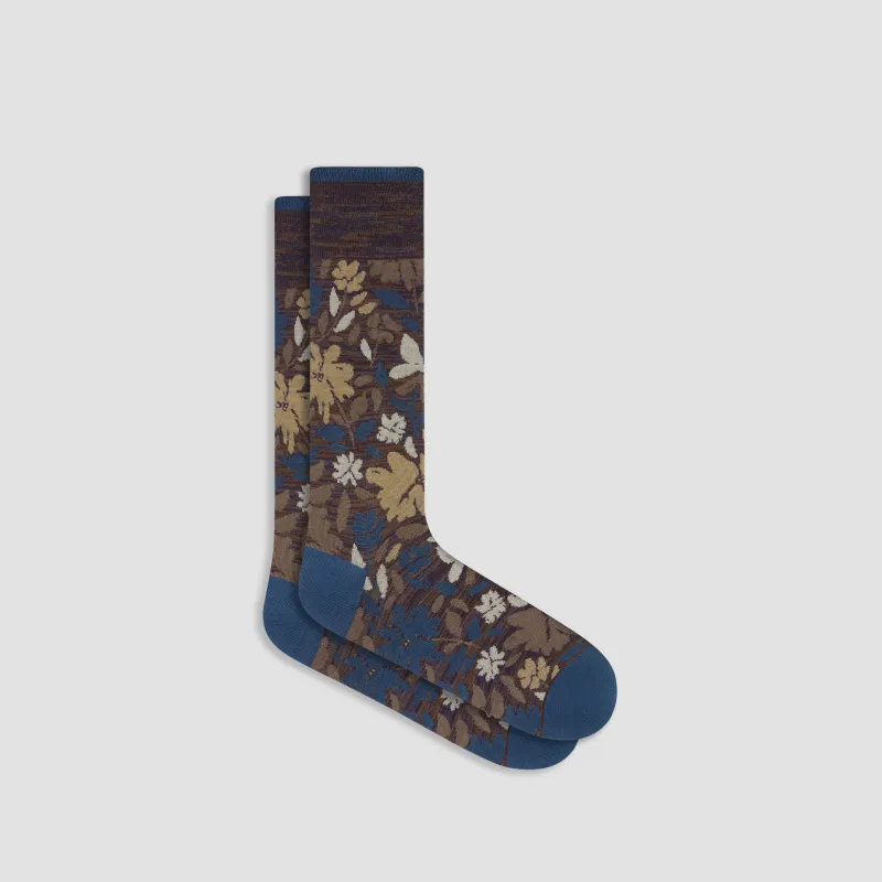 Floral Mid-Calf Socks made by Bugatchi