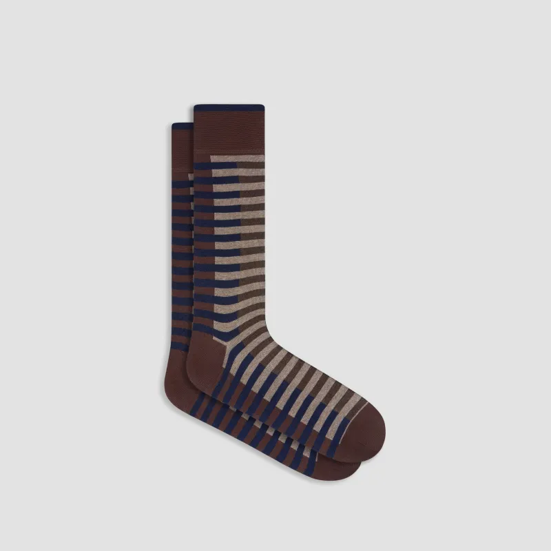 Striped Mid-Calf Socks sold by Bugatchi