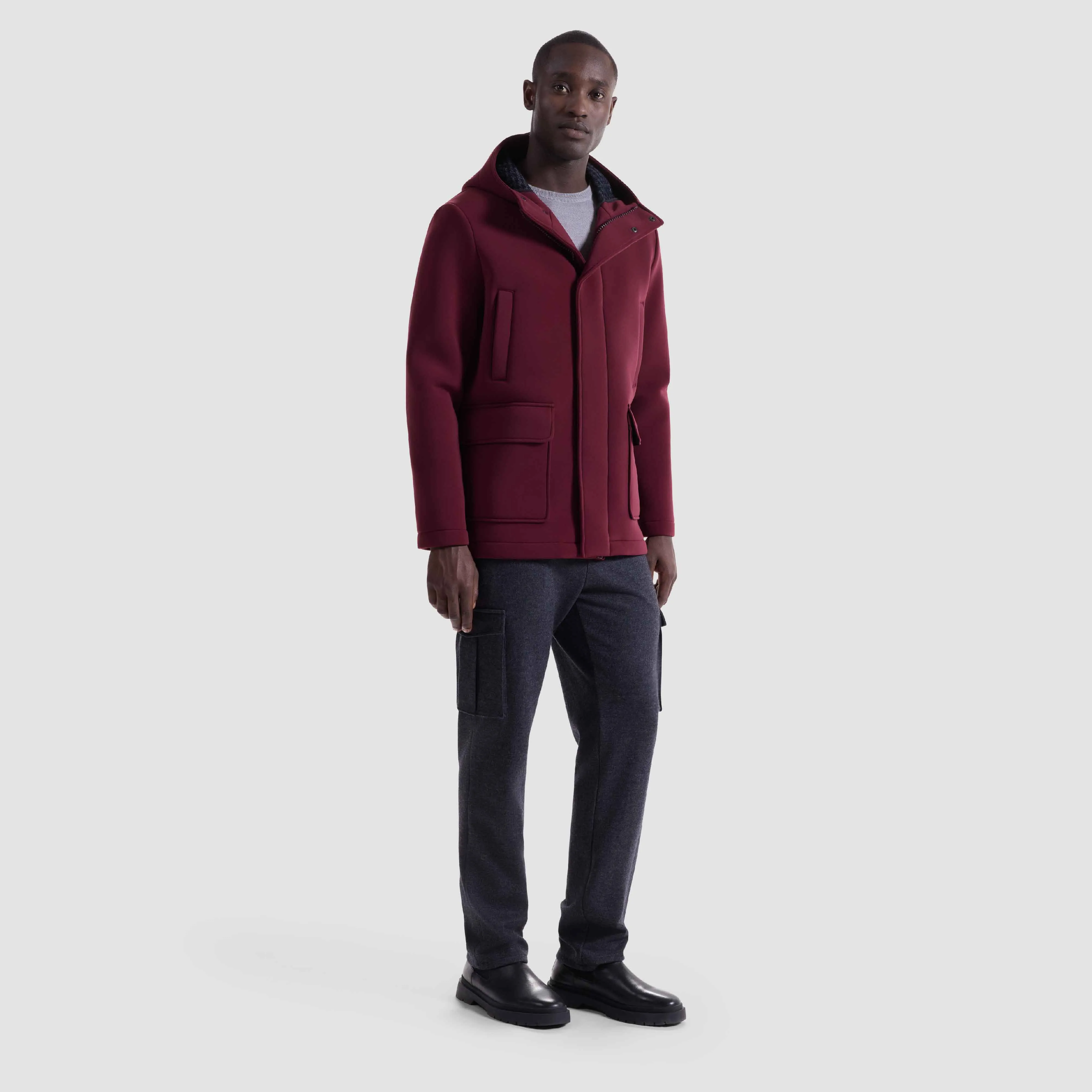 Double-Faced Field Jacket With Hood sold by Bugatchi product image thumbnail 5