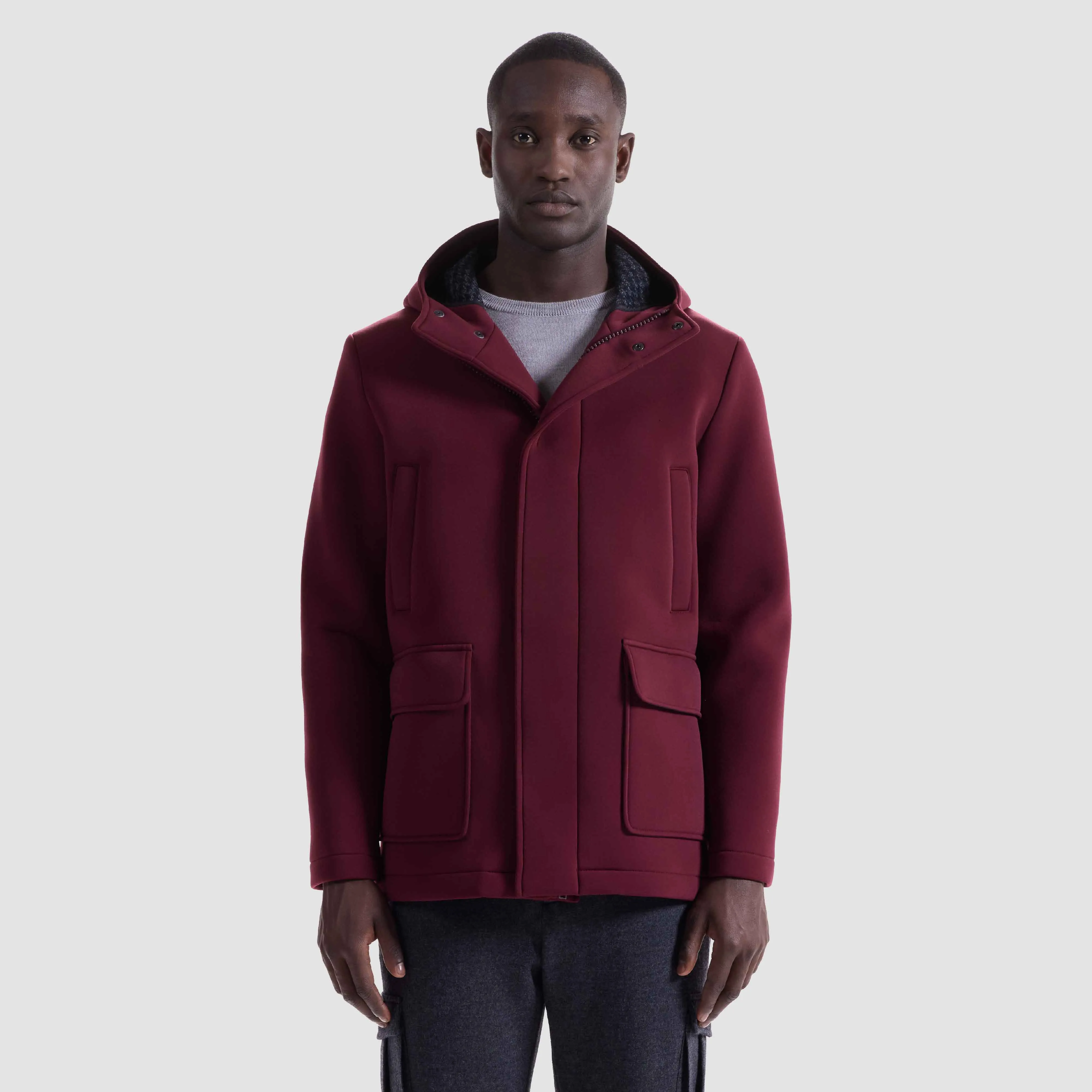 Double-Faced Field Jacket With Hood sold by Bugatchi product image thumbnail 2