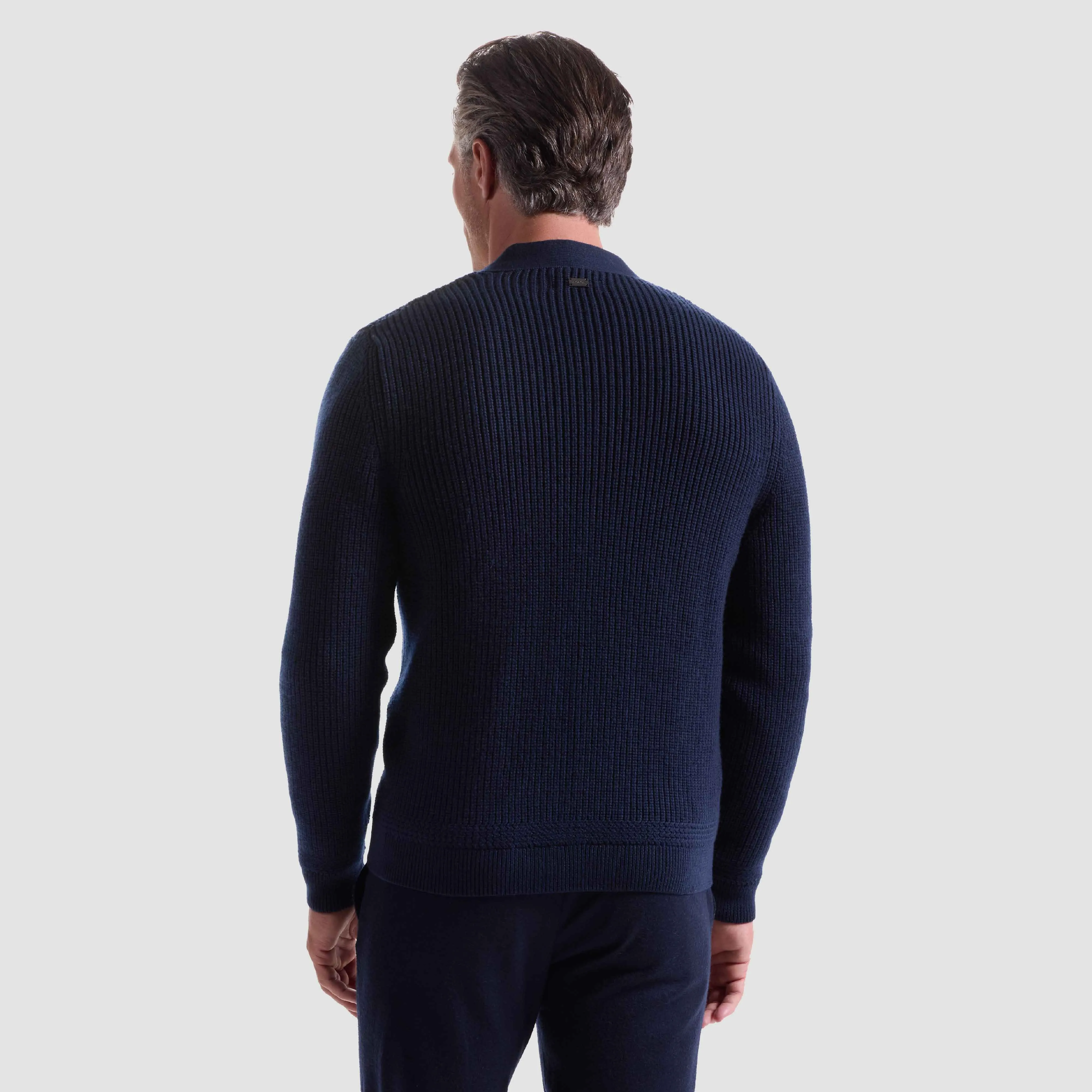 Rib Knit Cardigan Sweater sold by Bugatchi product image thumbnail 5