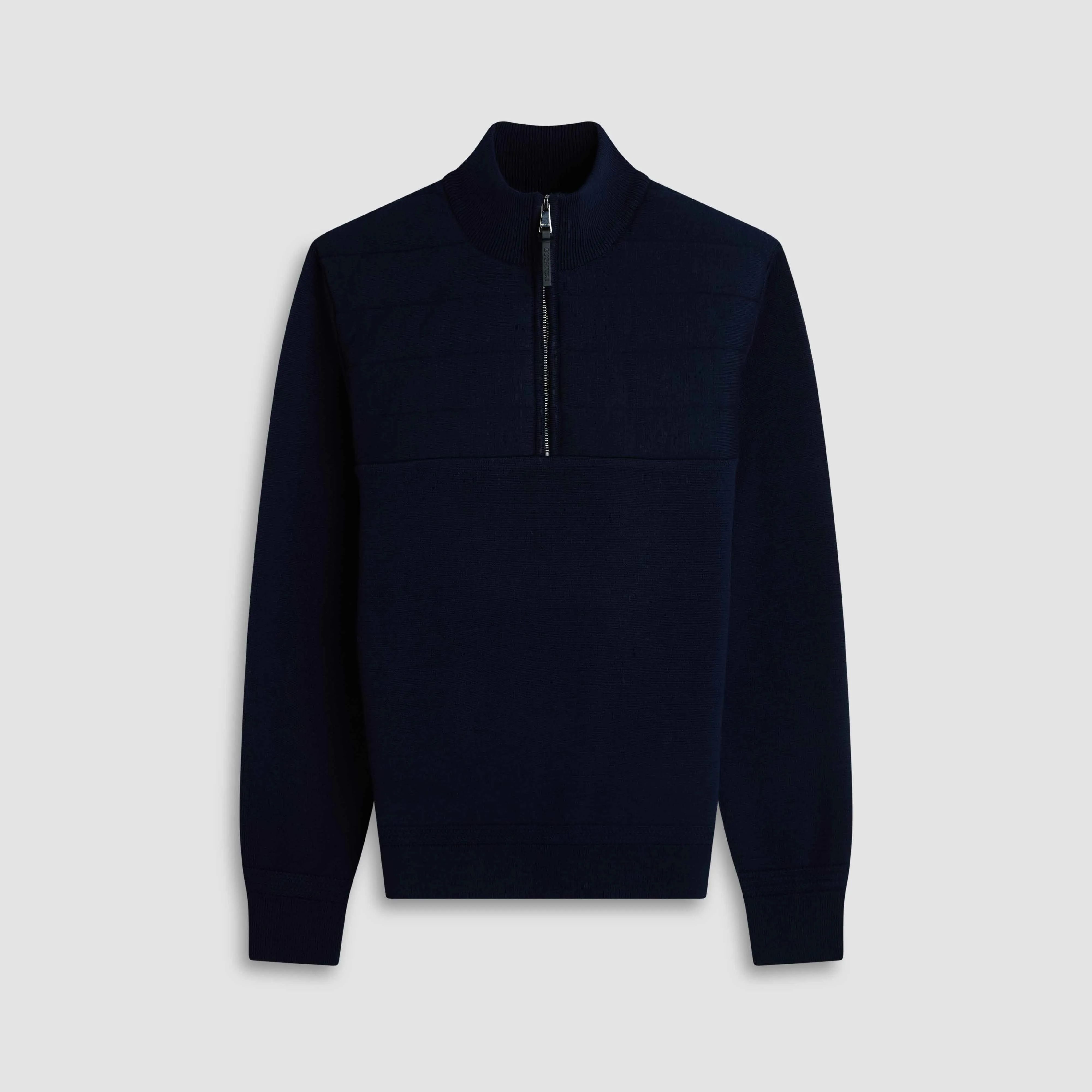 Melange Quarter Zip Mock Neck Sweater sold by Bugatchi