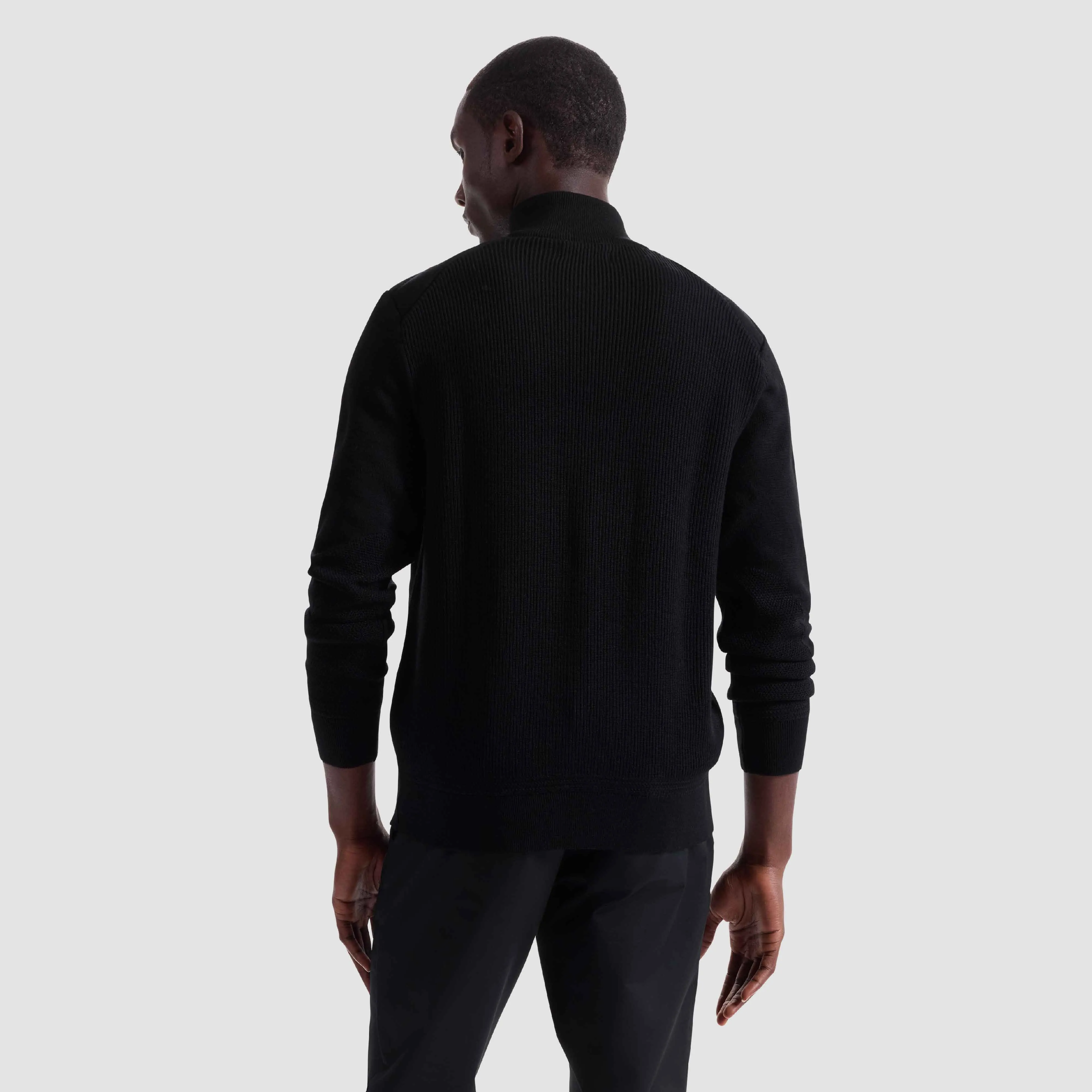 Melange Quarter Zip Mock Neck Sweater sold by Bugatchi product image thumbnail 4