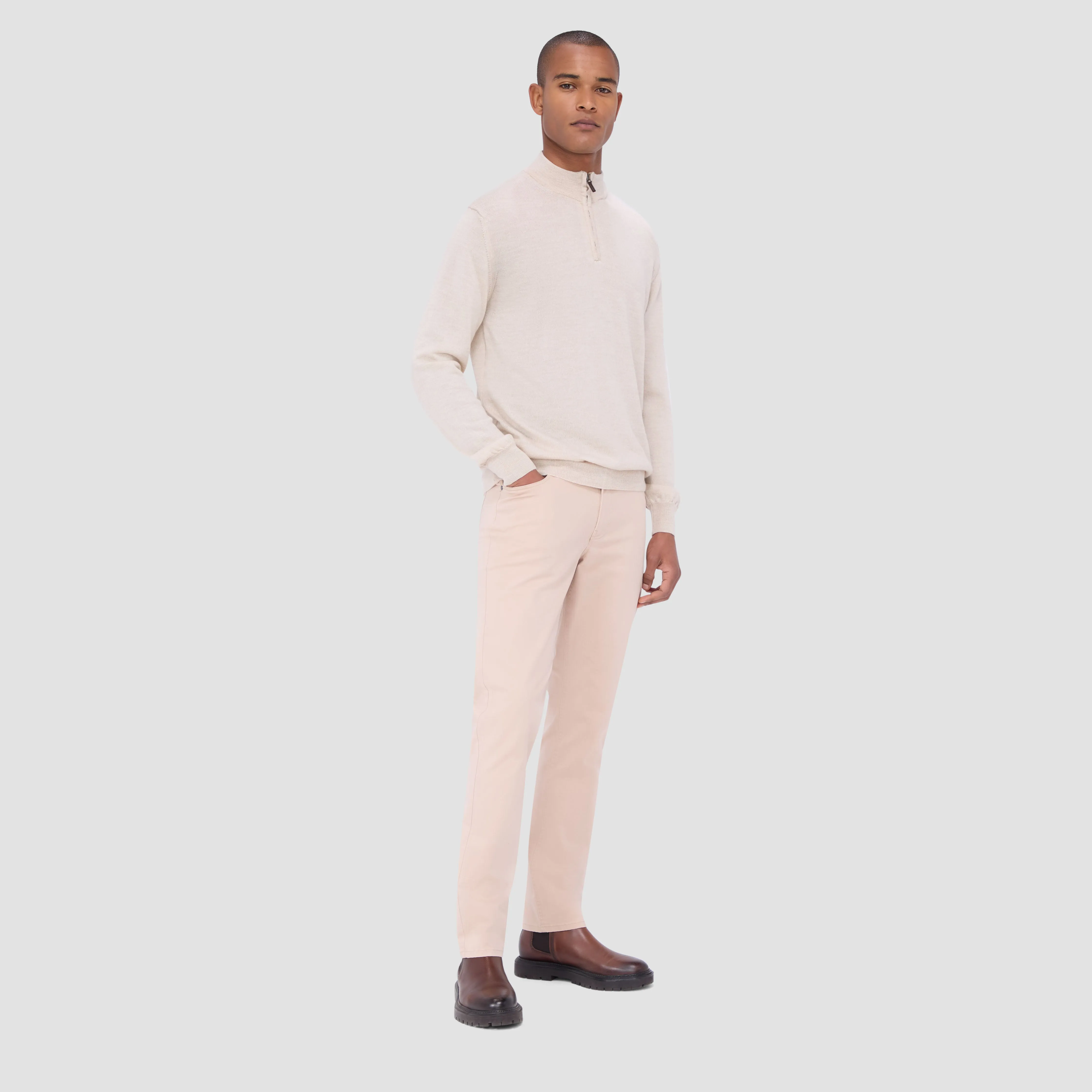 Spencer Quarter-Zip Super Merino Sweater sold by Bugatchi product image thumbnail 5