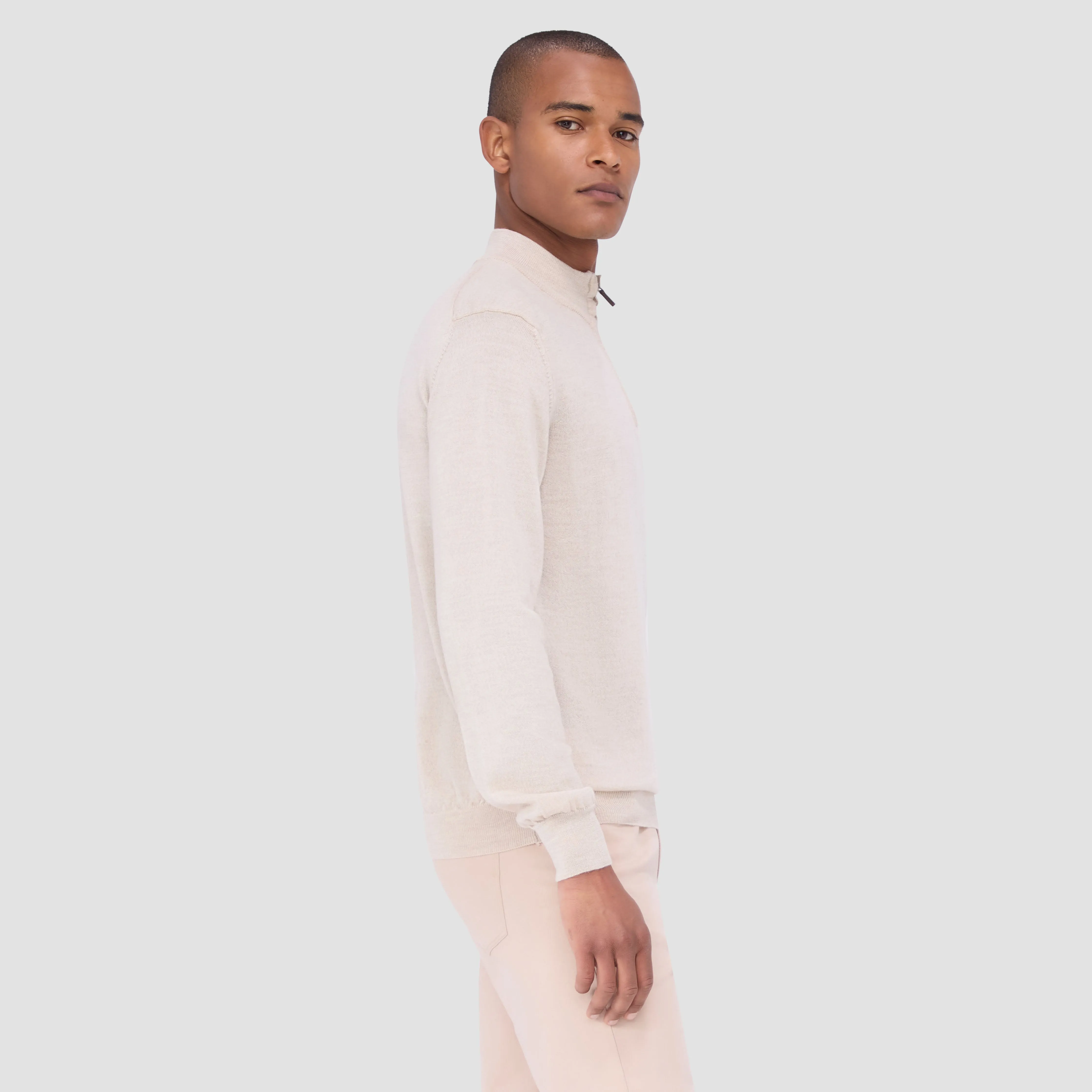 Spencer Quarter-Zip Super Merino Sweater sold by Bugatchi product image thumbnail 3