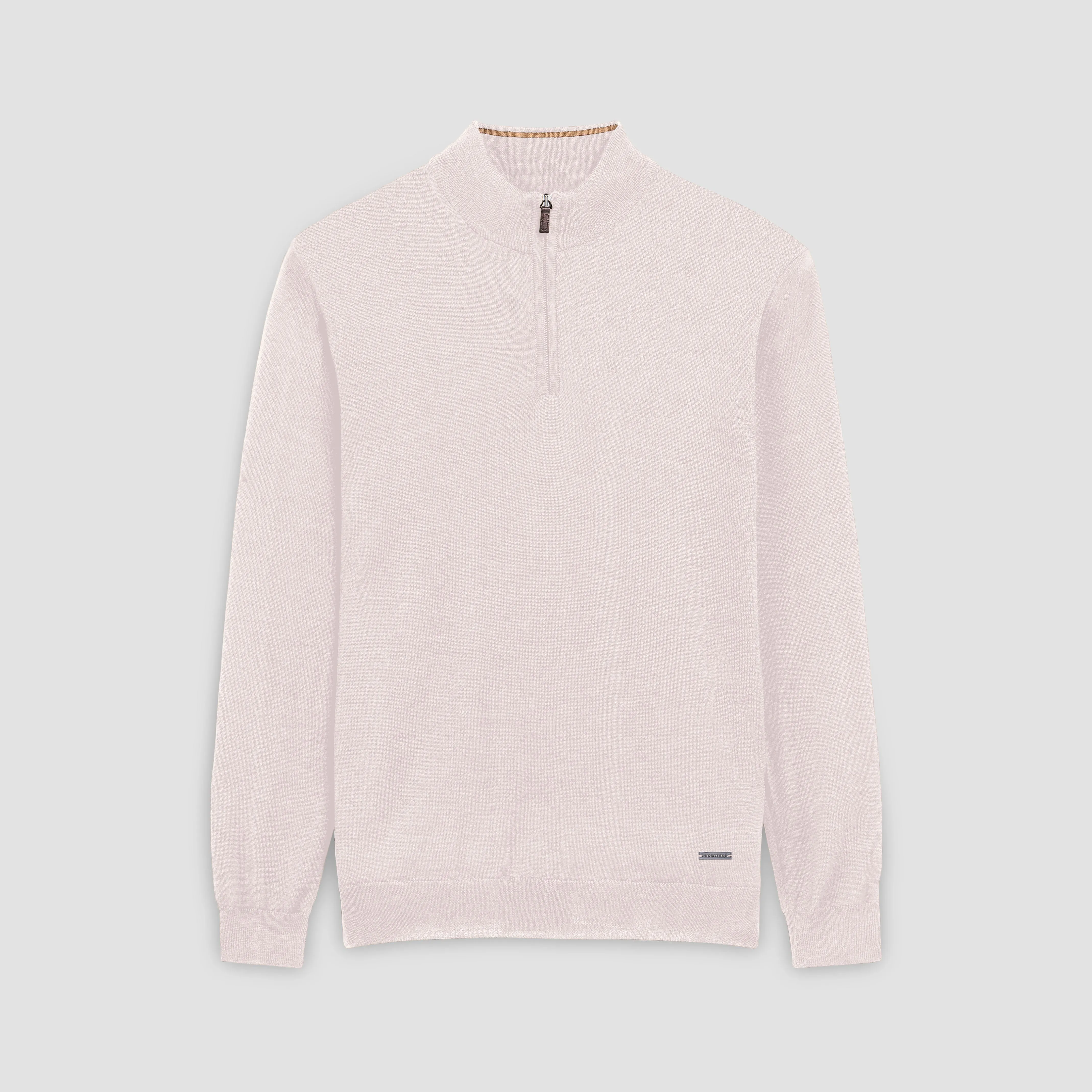 Spencer Quarter-Zip Super Merino Sweater sold by Bugatchi