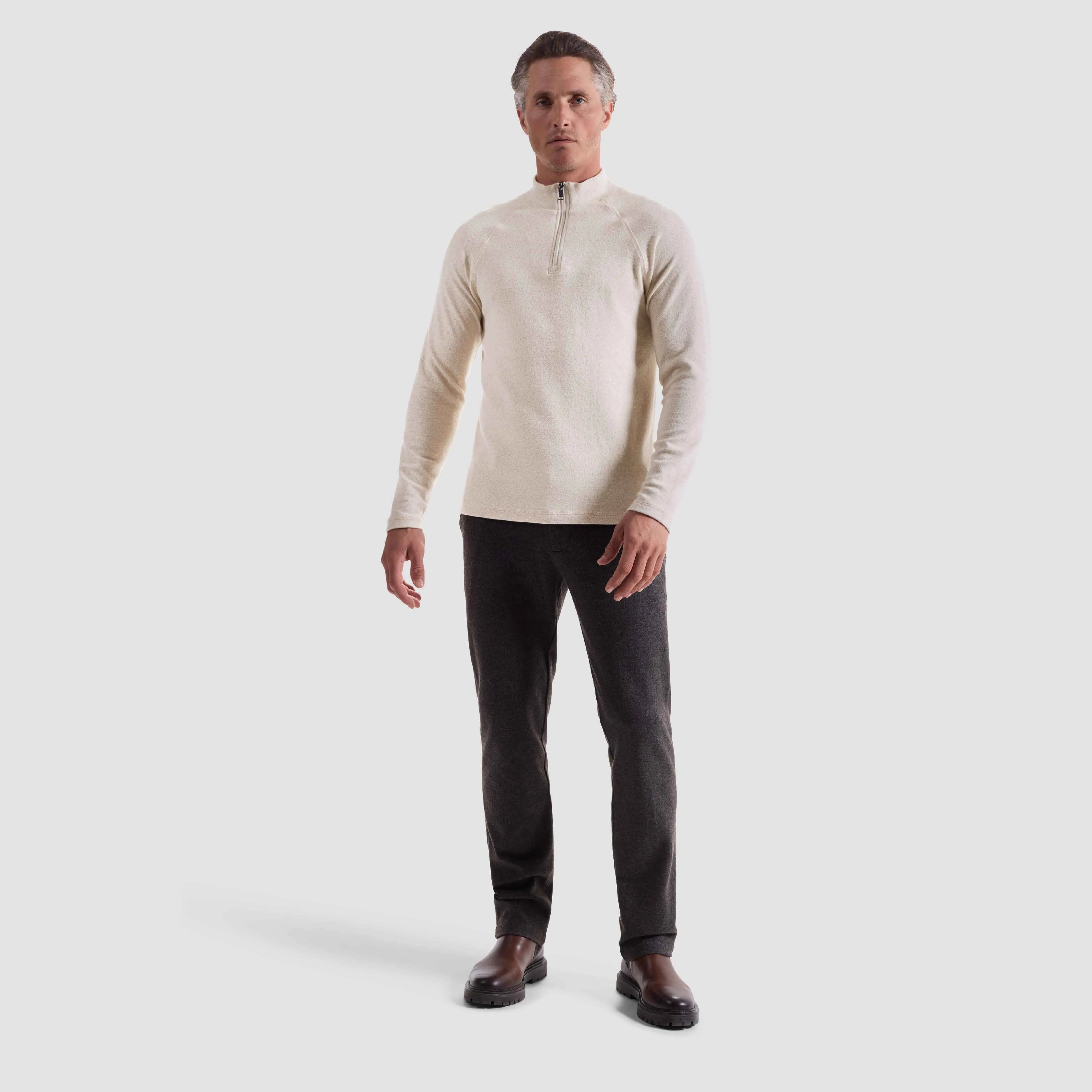 Diagonal Stripe Performance Quarter Zip sold by Bugatchi product image thumbnail 5