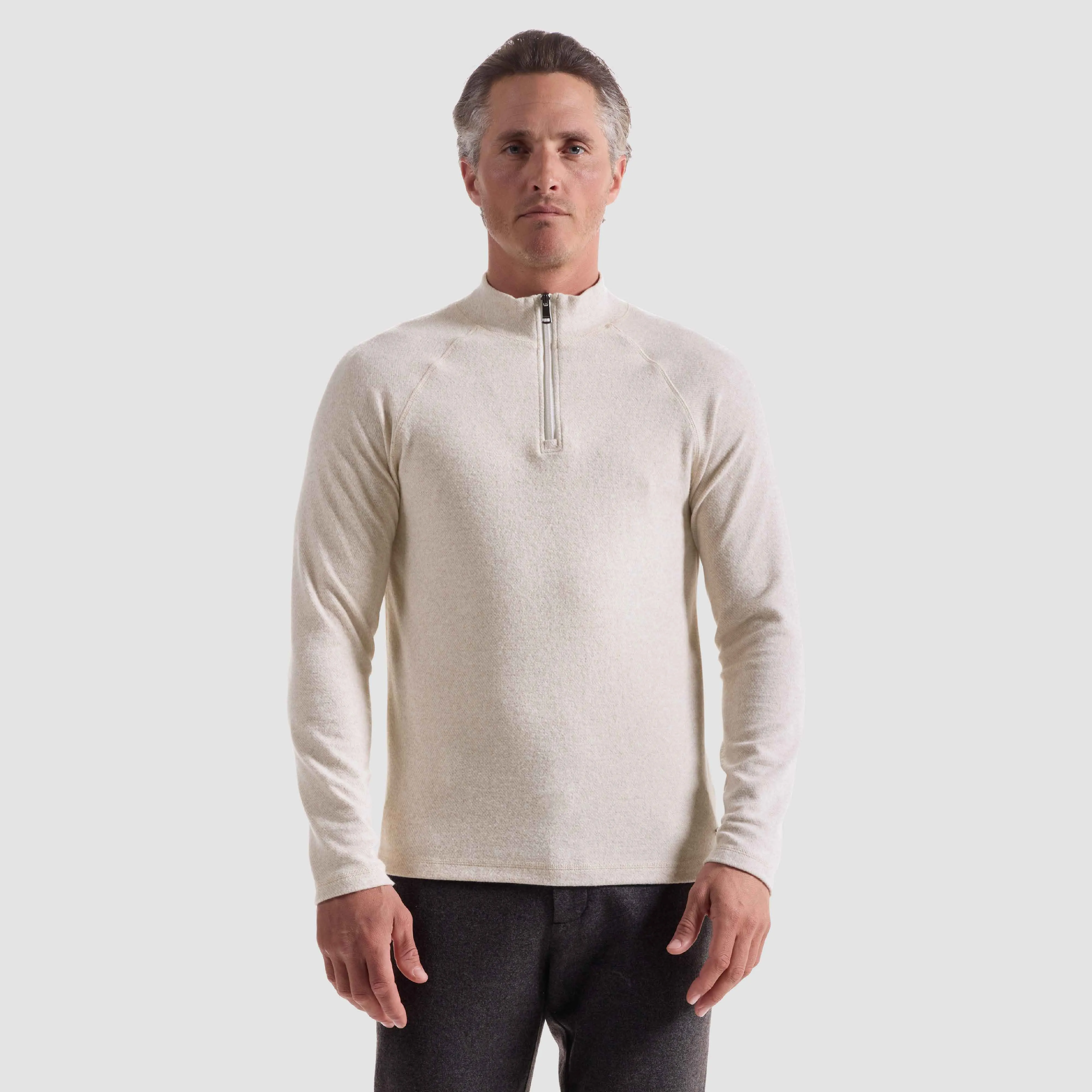 Diagonal Stripe Performance Quarter Zip sold by Bugatchi product image thumbnail 2