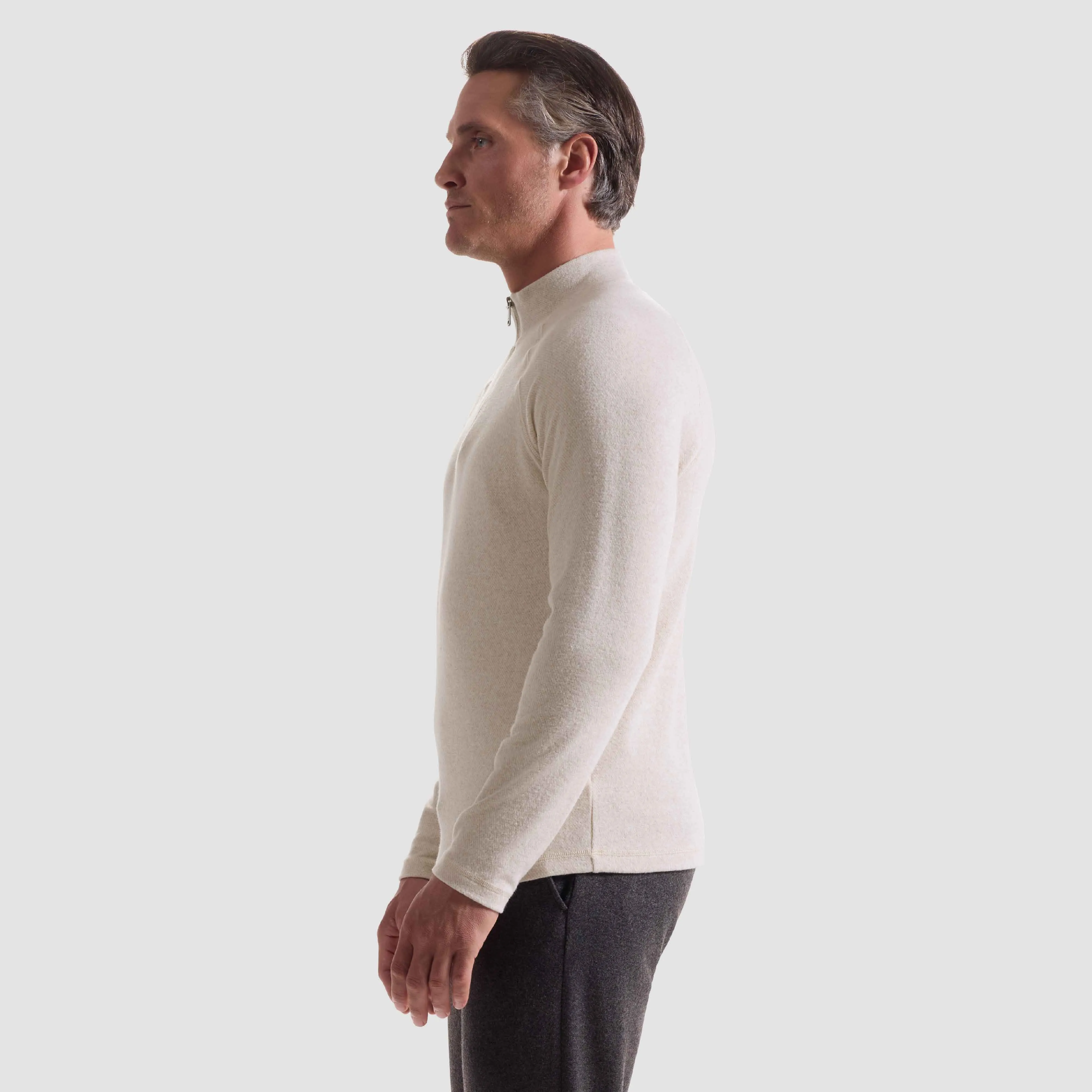 Diagonal Stripe Performance Quarter Zip sold by Bugatchi product image thumbnail 3