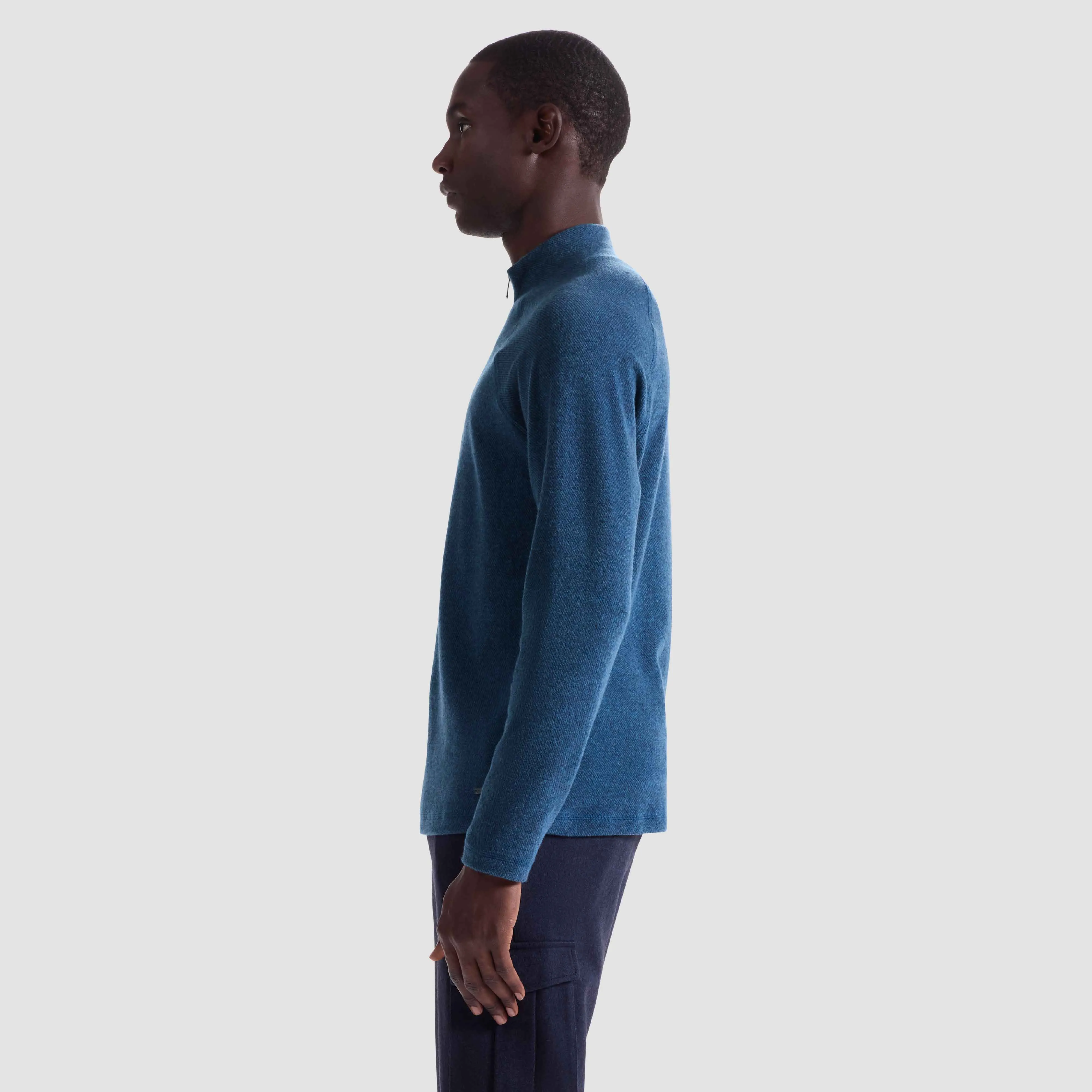Diagonal Stripe Performance Quarter Zip sold by Bugatchi product image thumbnail 3