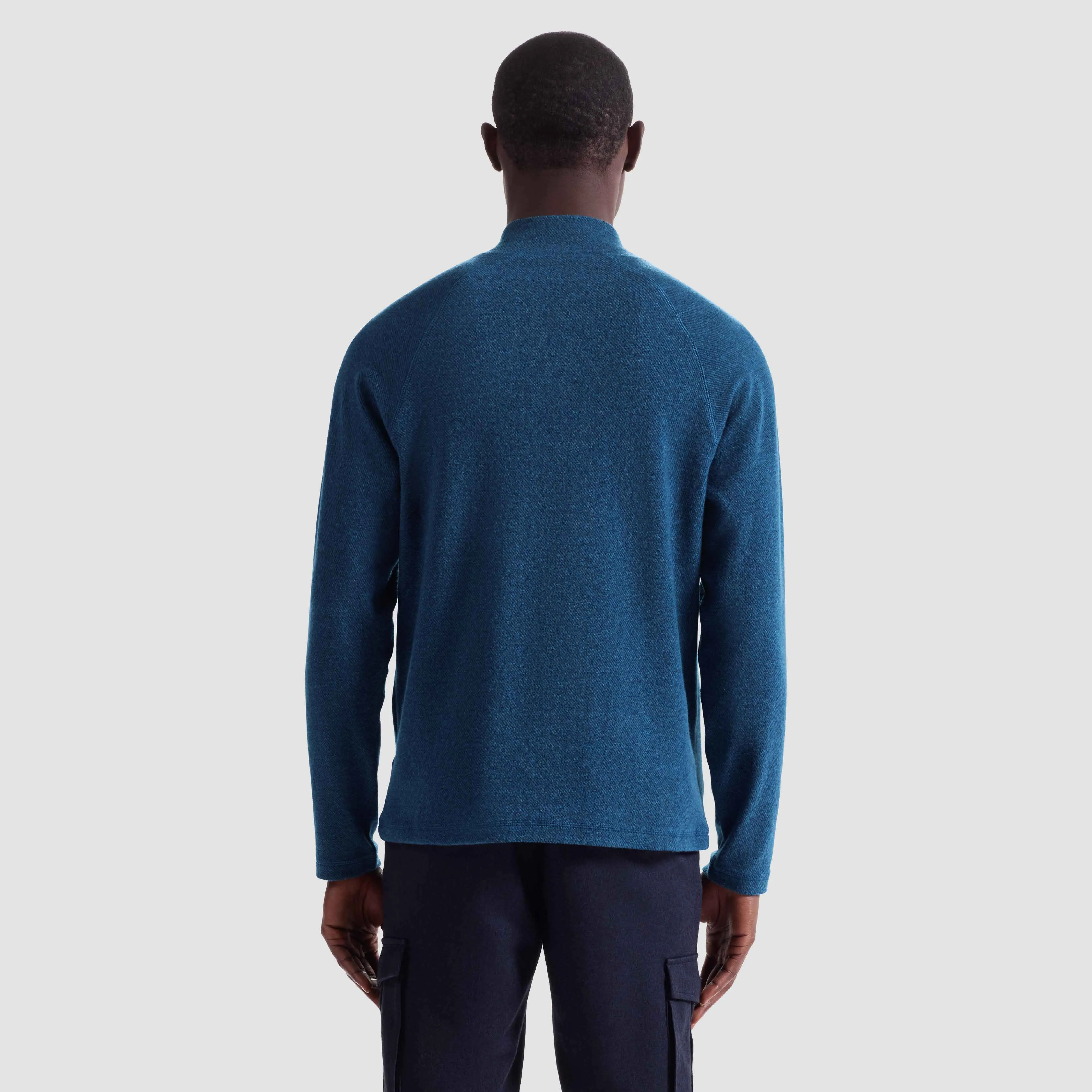 Diagonal Stripe Performance Quarter Zip sold by Bugatchi product image thumbnail 4