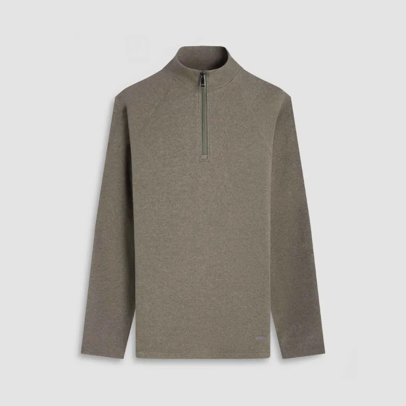 Diagonal Stripe Performance Quarter Zip sold by Bugatchi