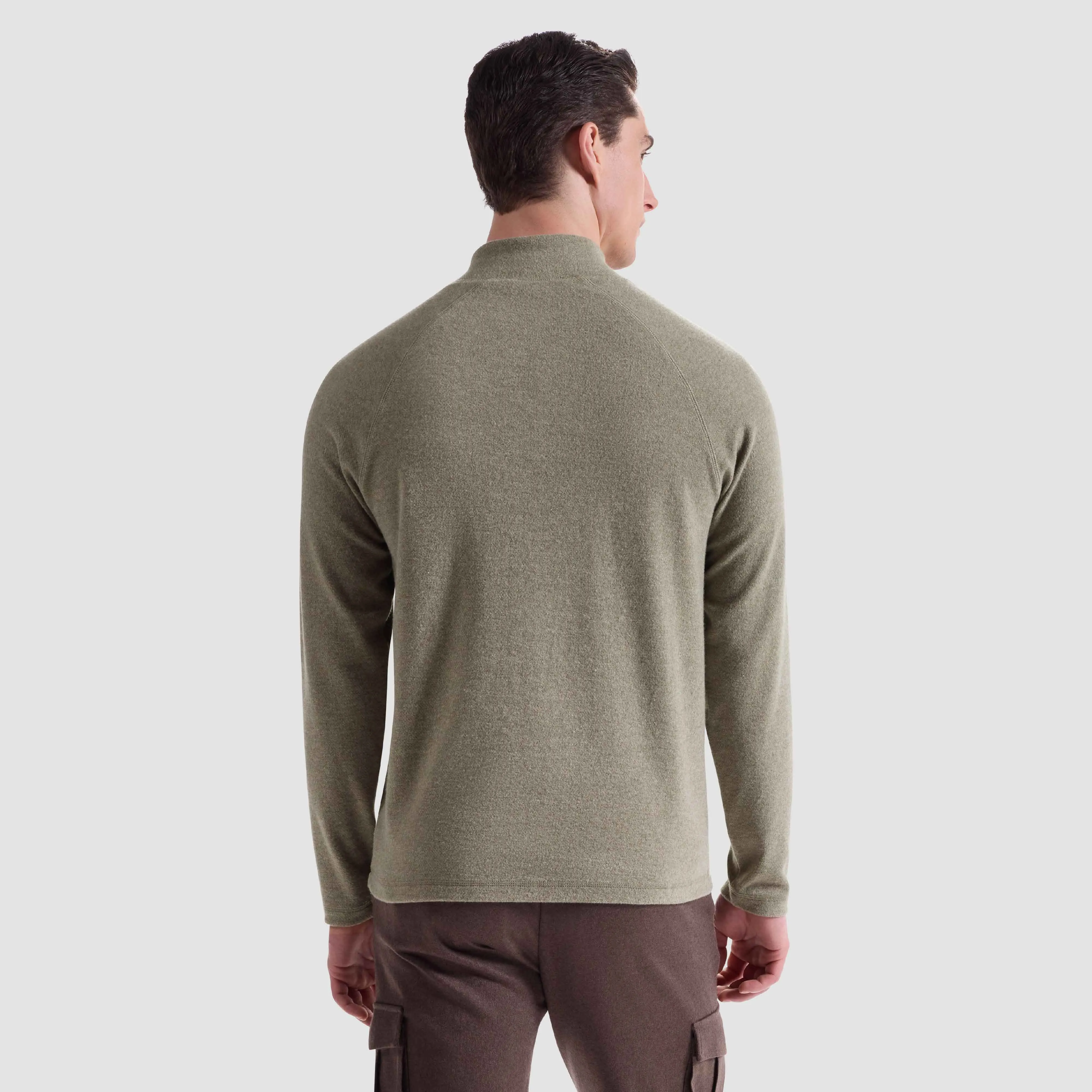 Diagonal Stripe Performance Quarter Zip sold by Bugatchi product image thumbnail 4