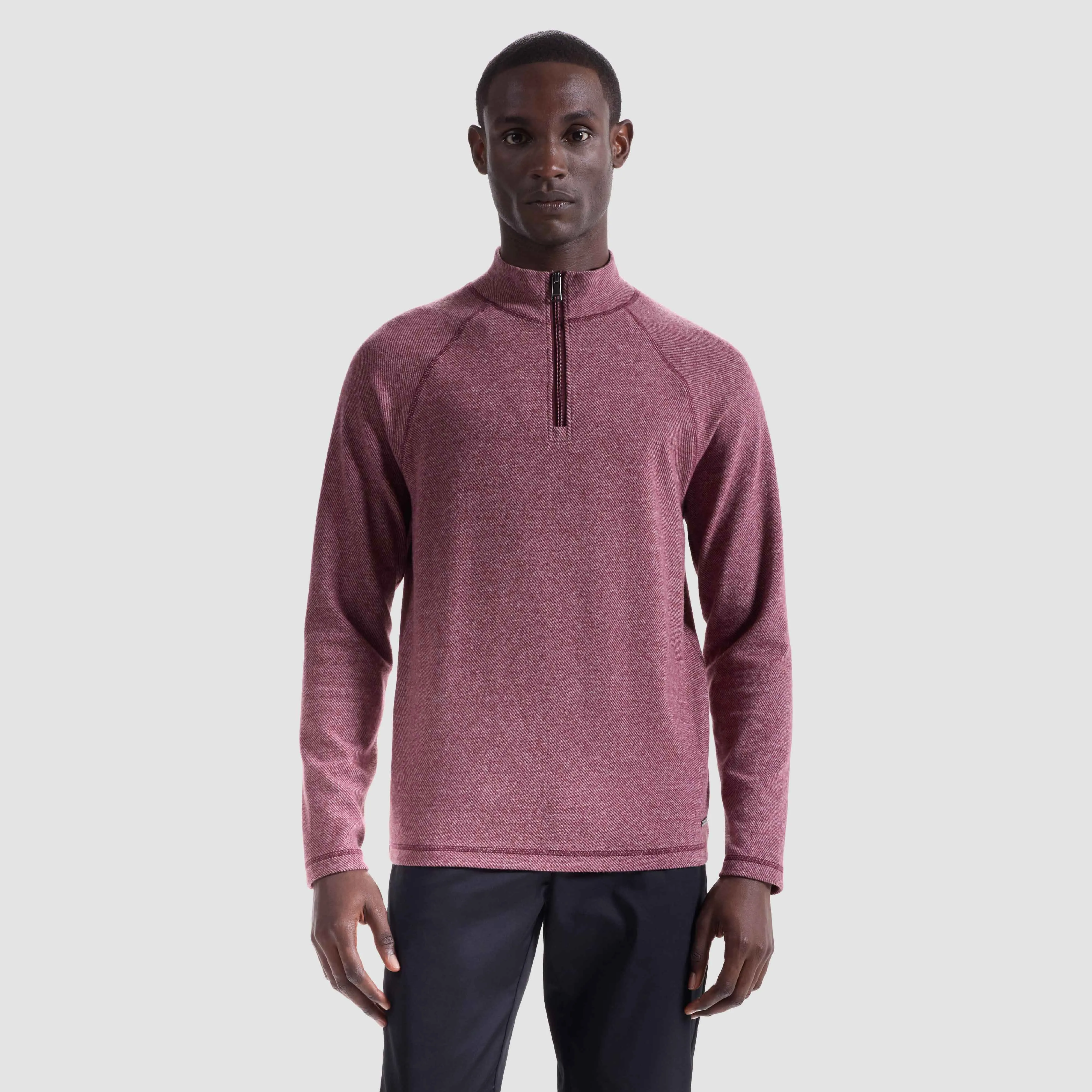 Diagonal Stripe Performance Quarter Zip sold by Bugatchi product image thumbnail 2
