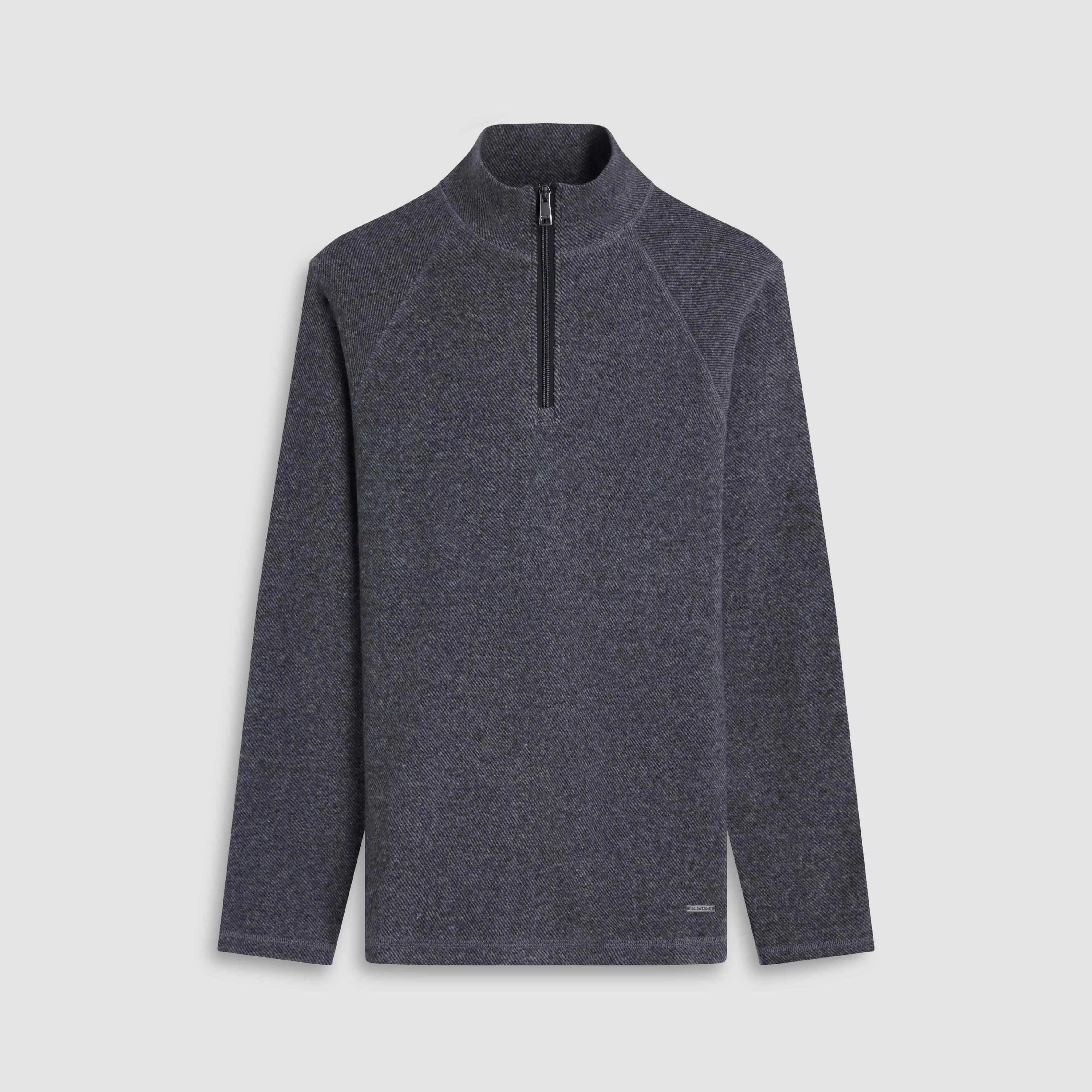 Diagonal Stripe Performance Quarter Zip sold by Bugatchi