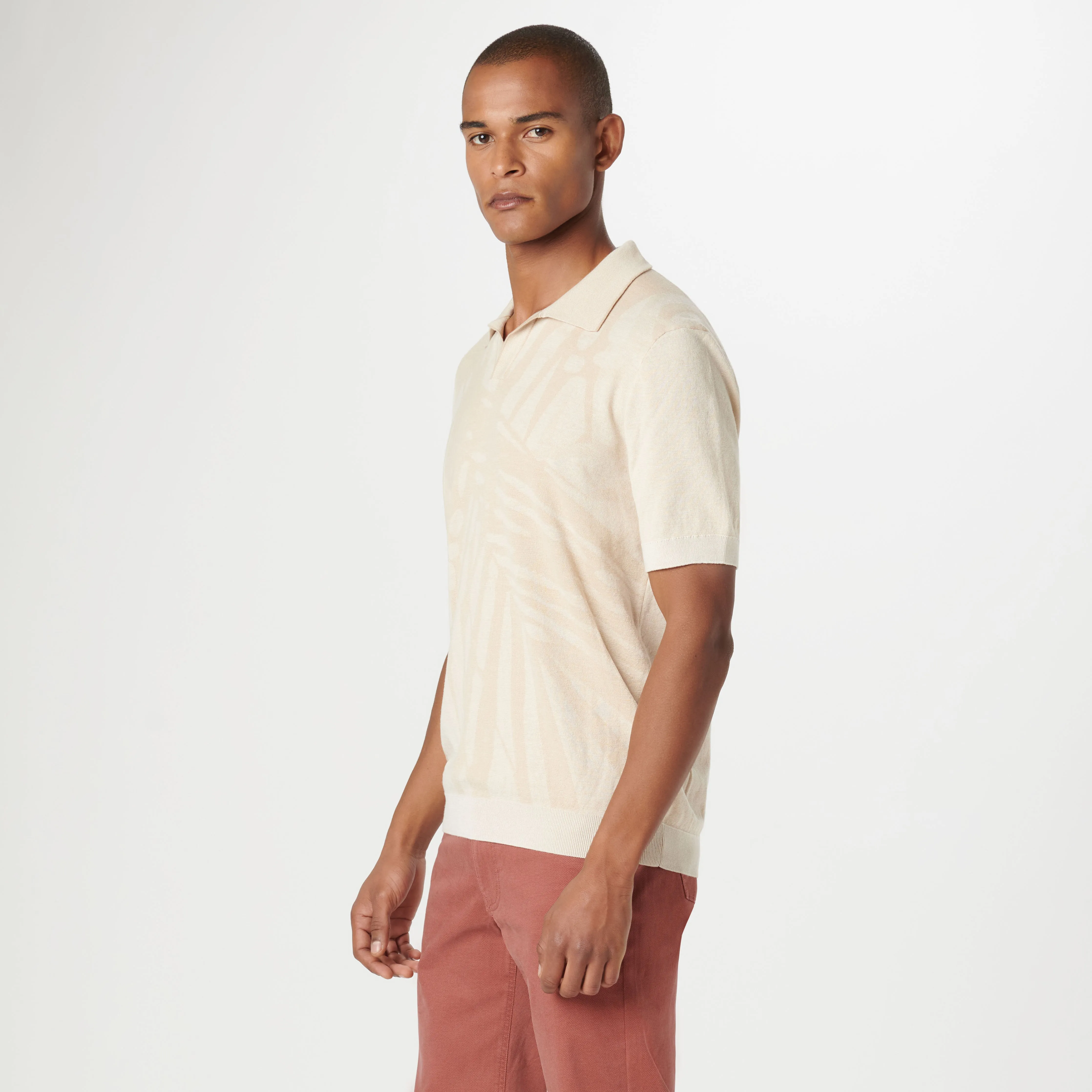 Abstract Print Short Sleeve Johnny Sweater sold by Bugatchi product image thumbnail 3