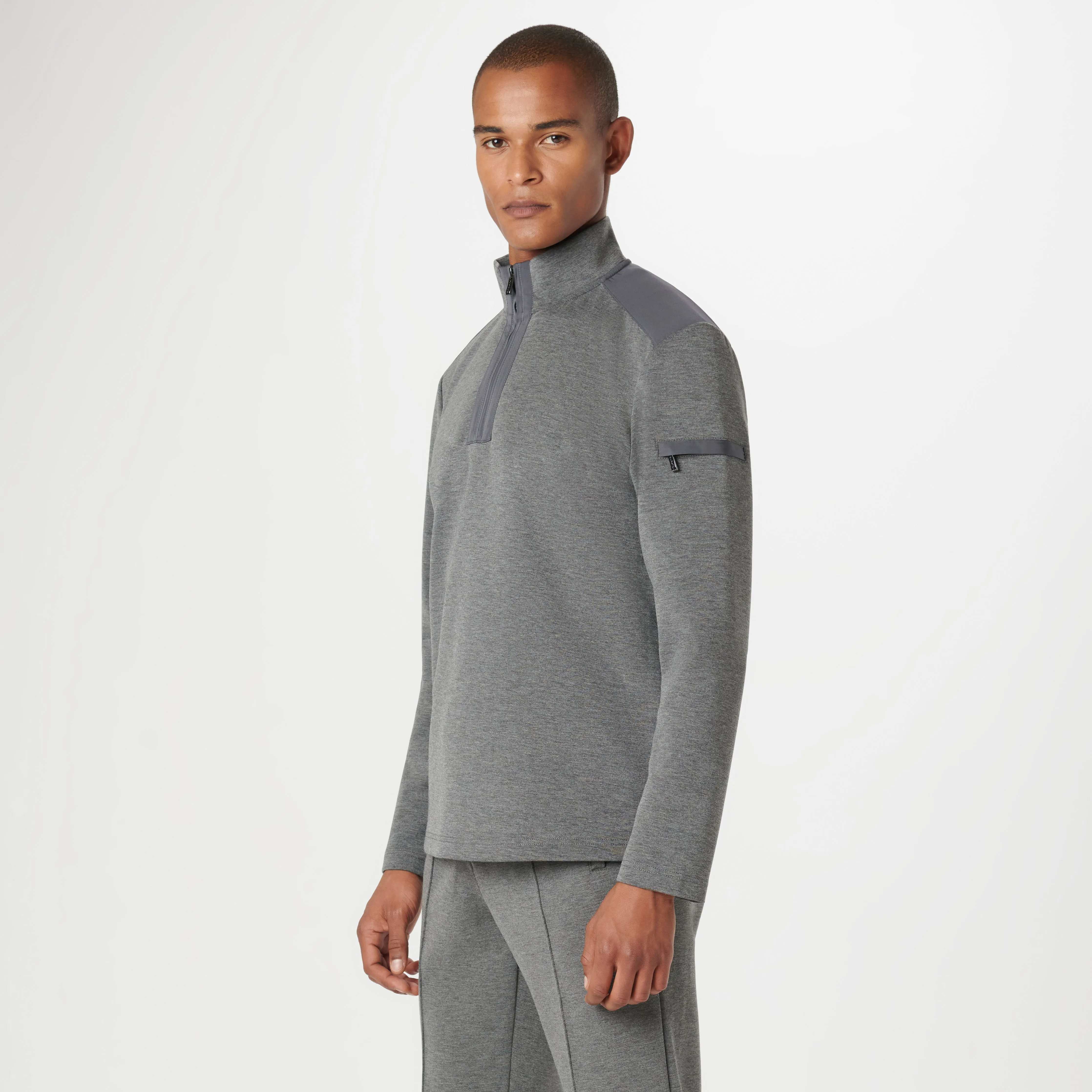 Soft Touch Performance Quarter Zip Pullover sold by Bugatchi product image thumbnail 3