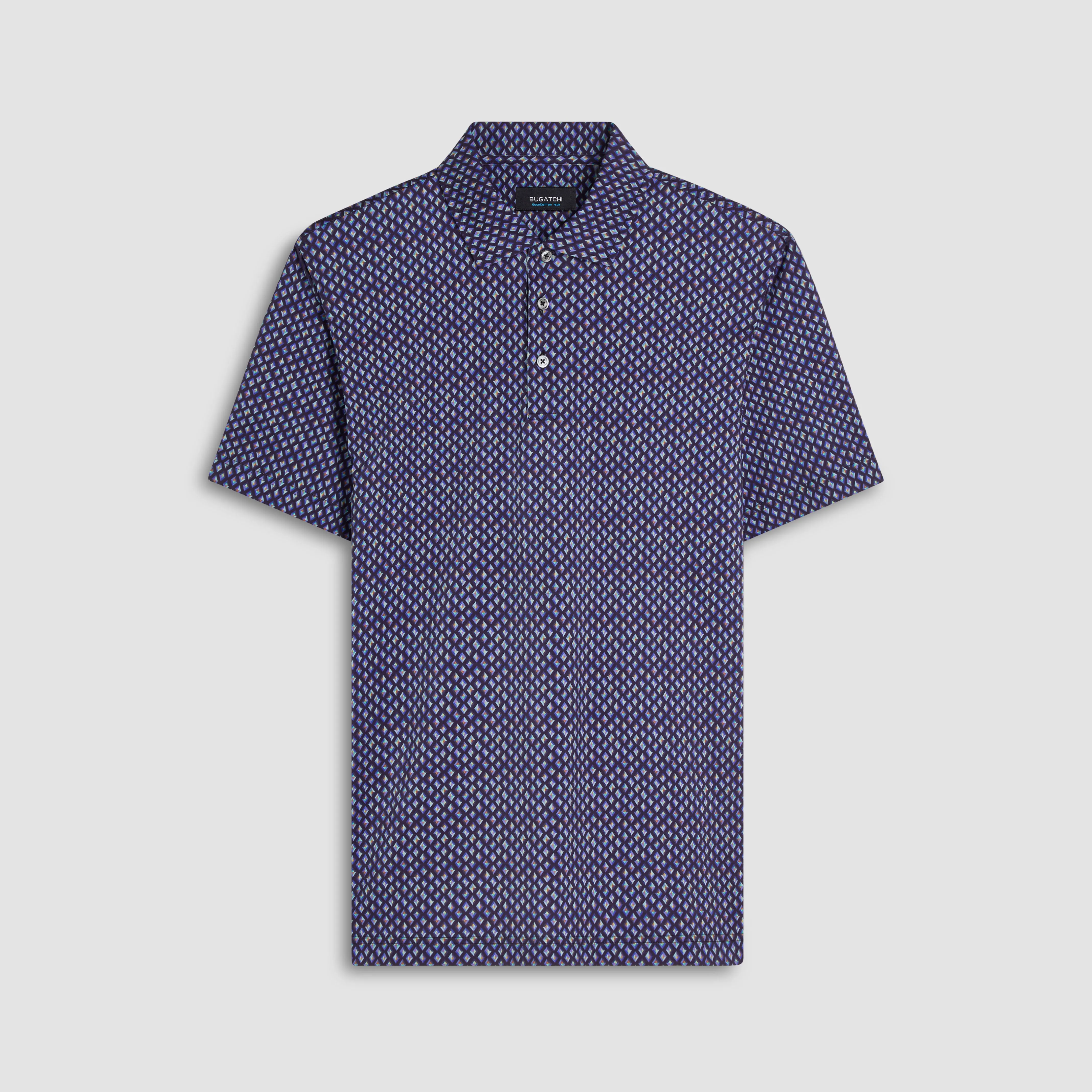 Victor Diamond Print OoohCotton Polo sold by Bugatchi