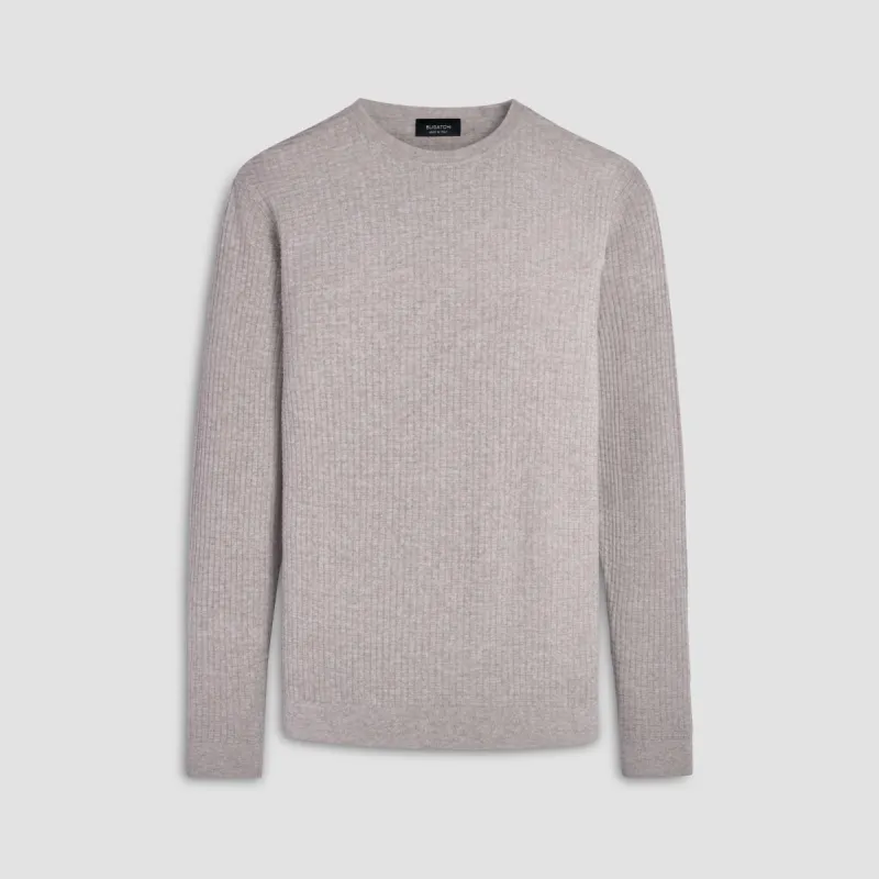 Waffle Knit Cotton Cashmere Crew Neck Sweater sold by Bugatchi