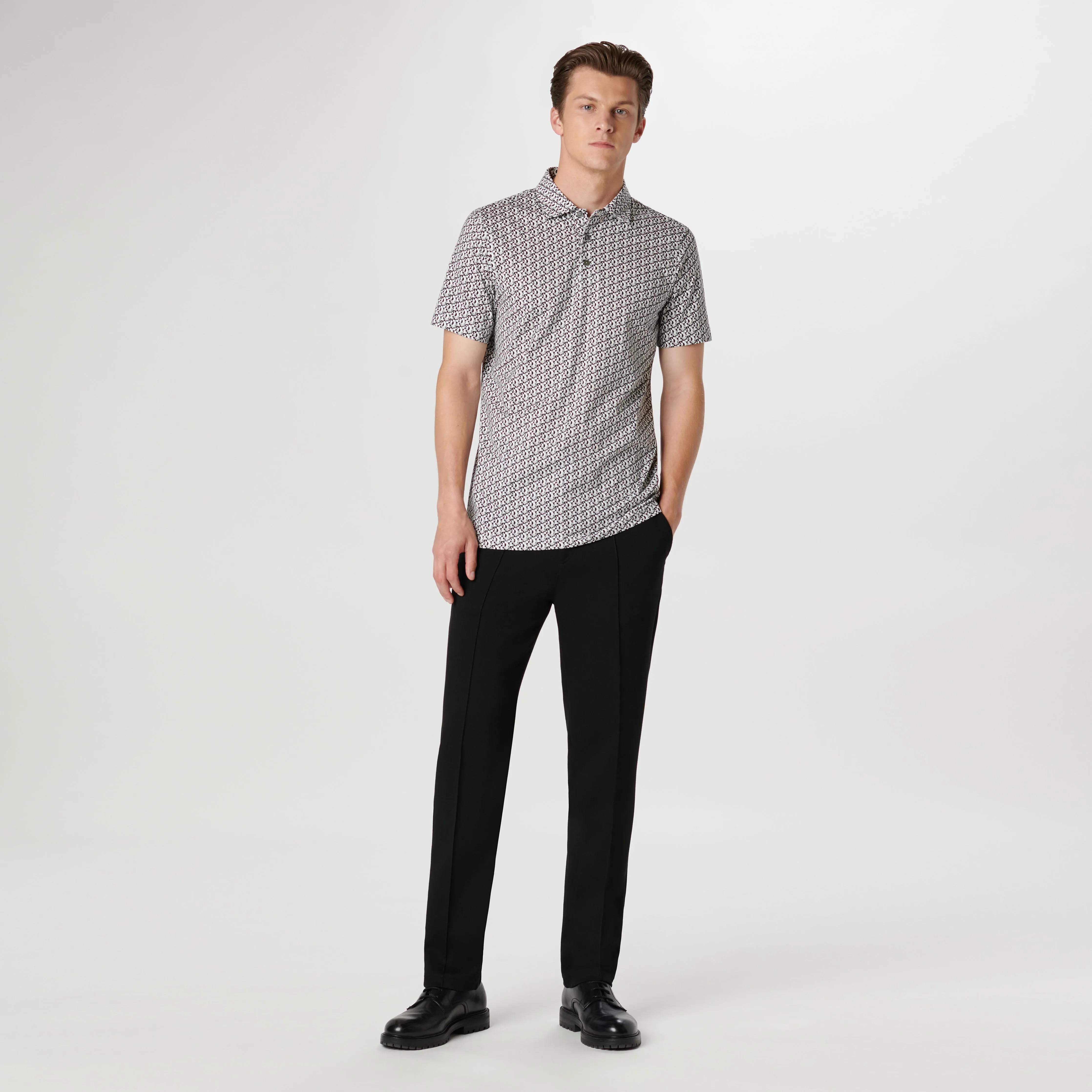 Victor Geometric OoohCotton Polo sold by Bugatchi product image thumbnail 5