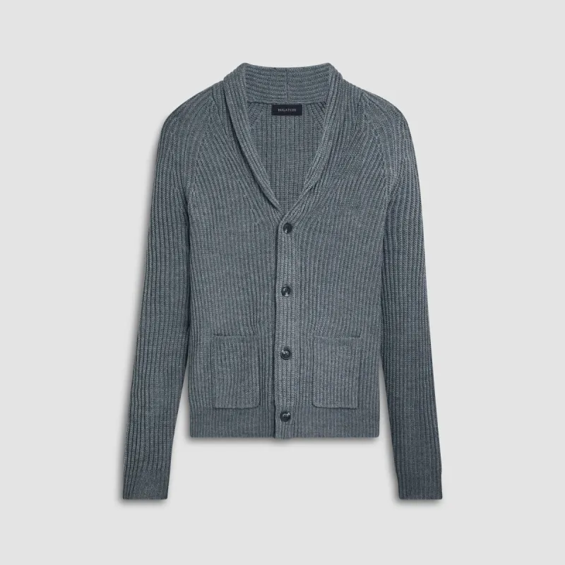 Rib Stitch Knit Cardigan Sweater sold by Bugatchi