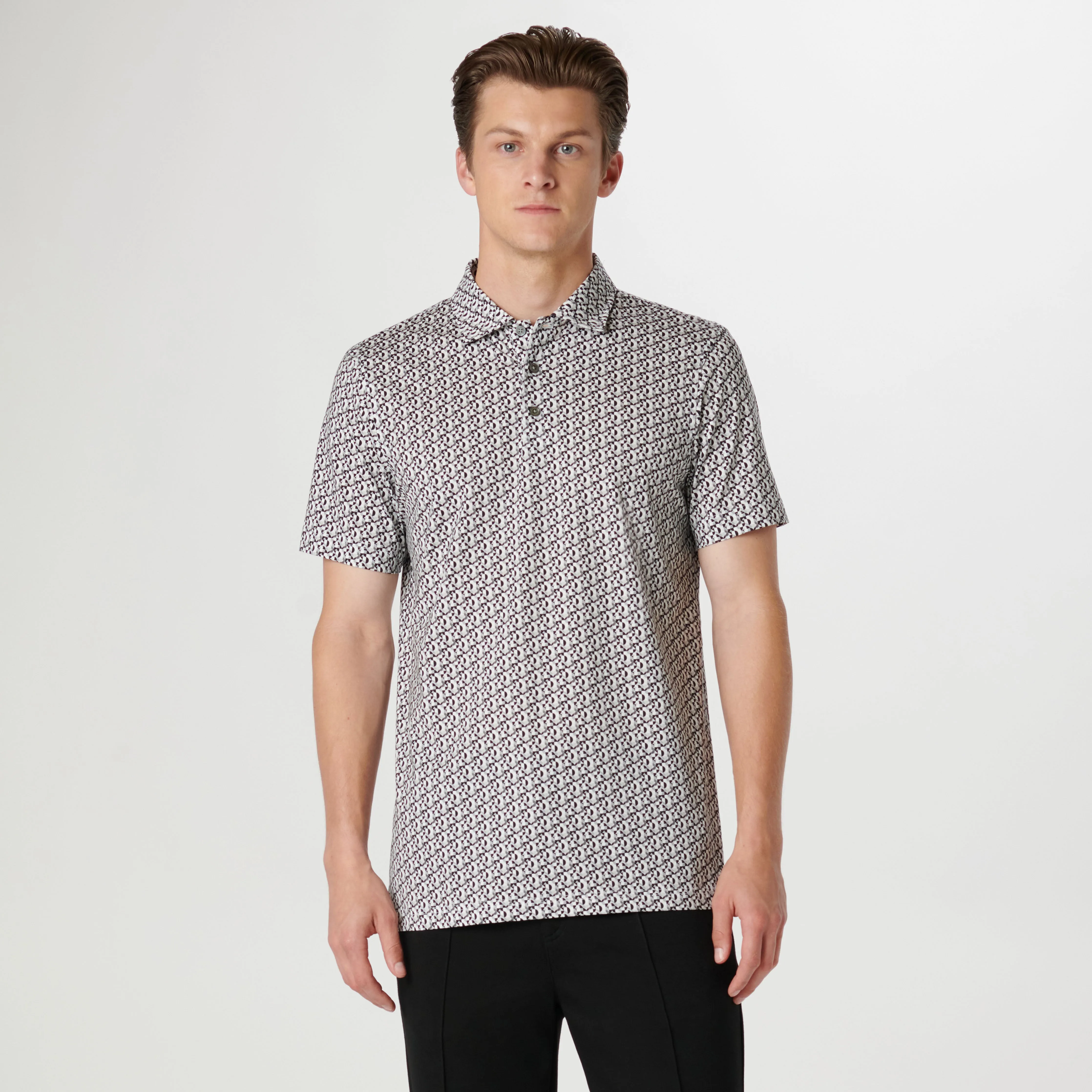 Victor Geometric OoohCotton Polo sold by Bugatchi product image thumbnail 2