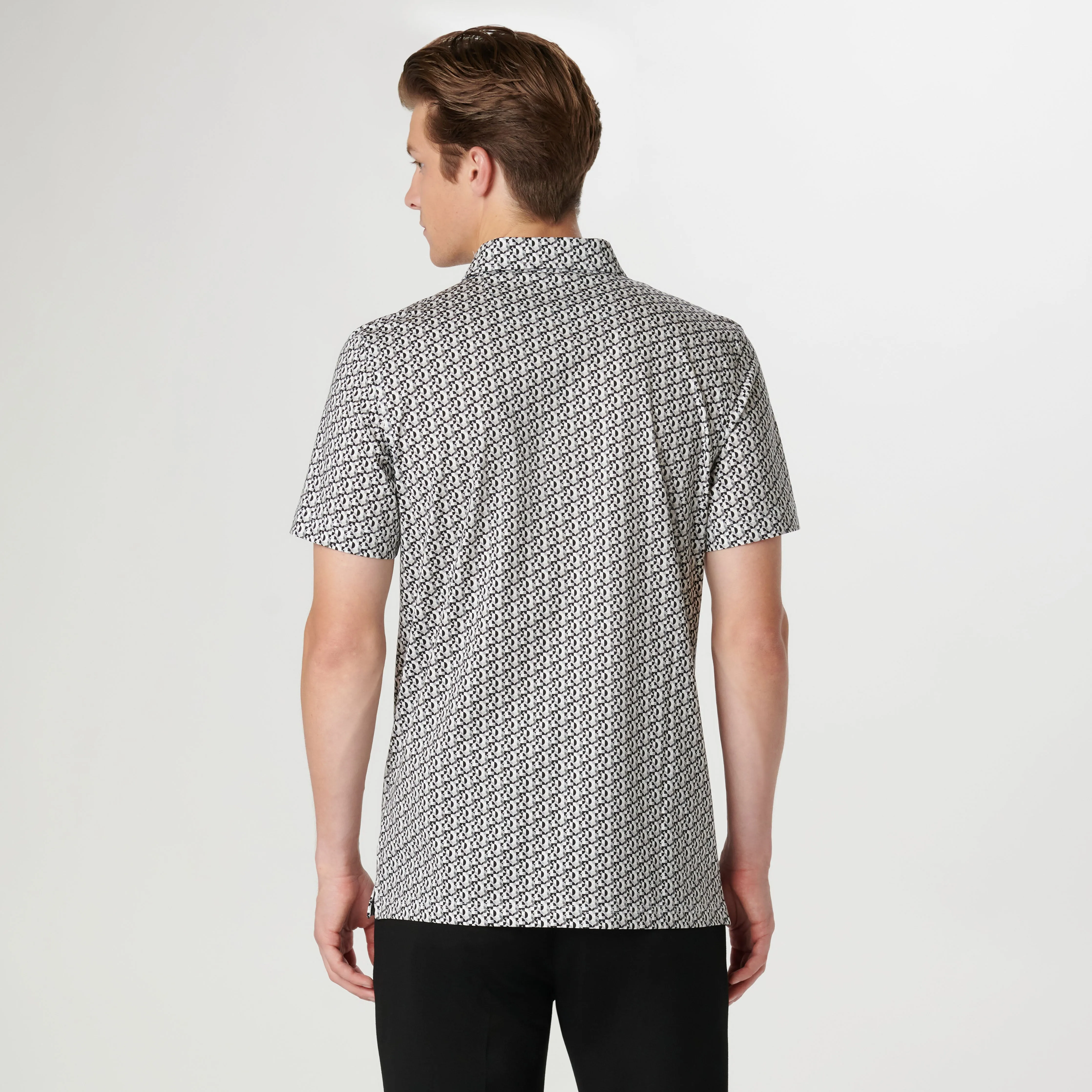 Victor Geometric OoohCotton Polo sold by Bugatchi product image thumbnail 4