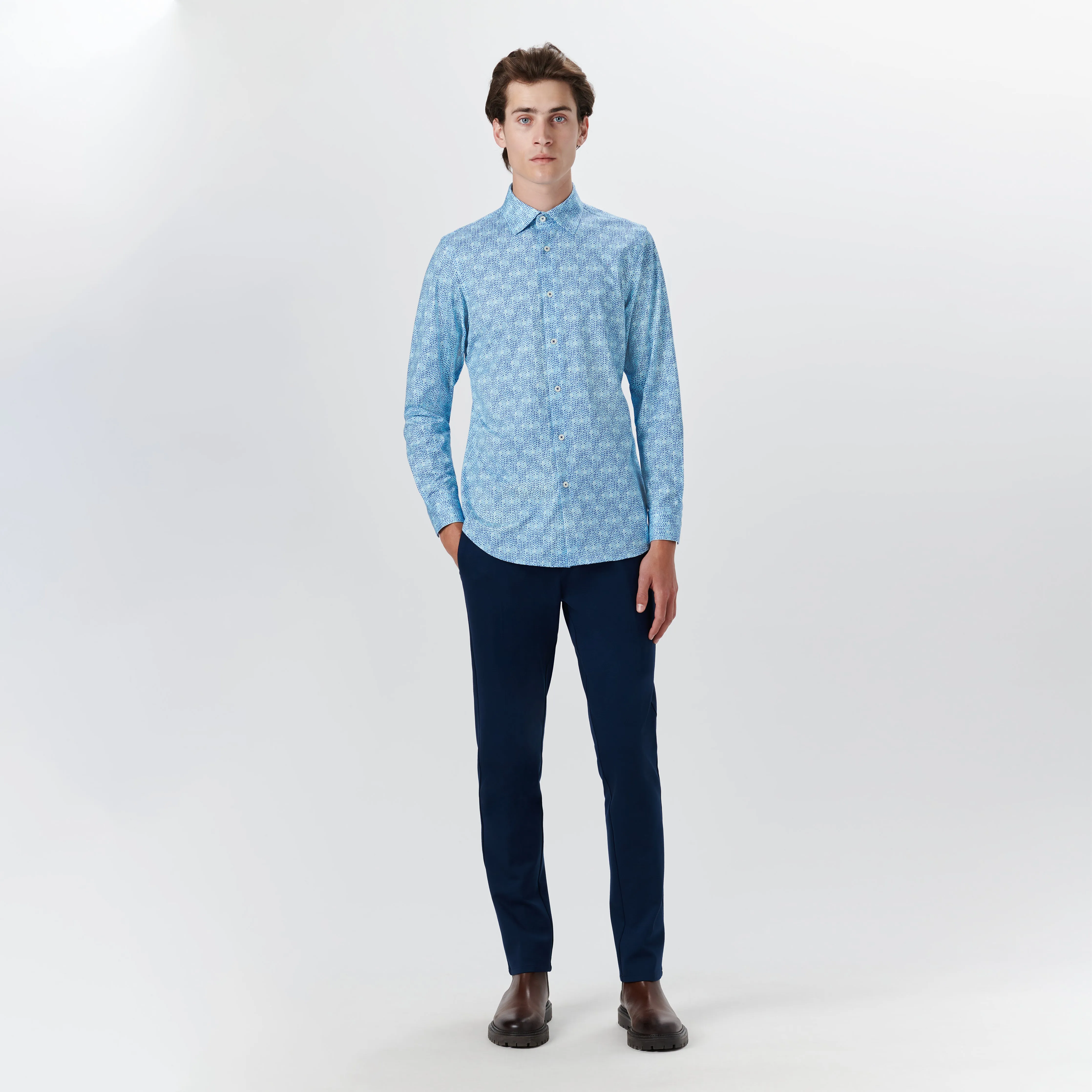 JAMES Abstract Print OoohCotton Shirt sold by Bugatchi product image thumbnail 5