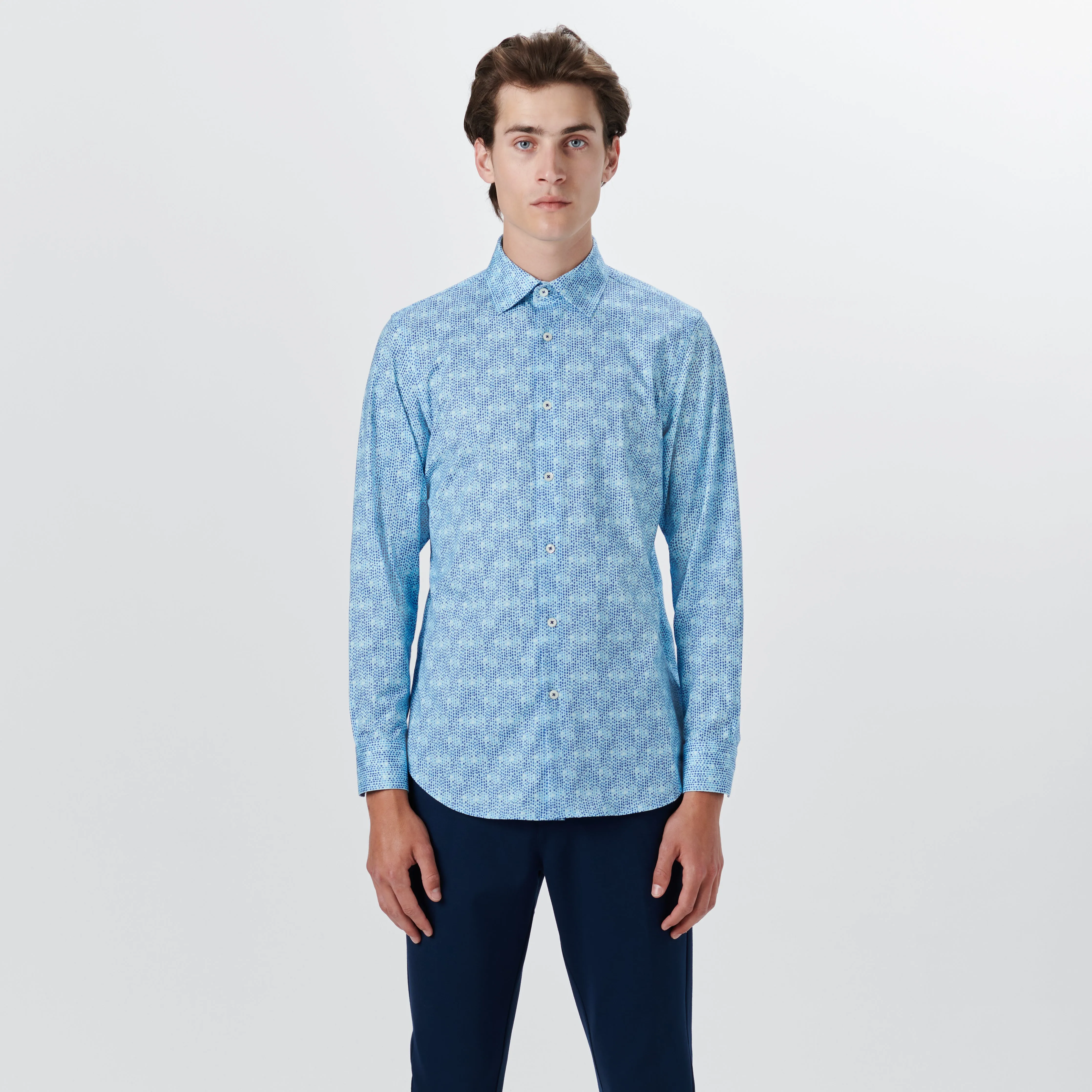 JAMES Abstract Print OoohCotton Shirt sold by Bugatchi product image thumbnail 2