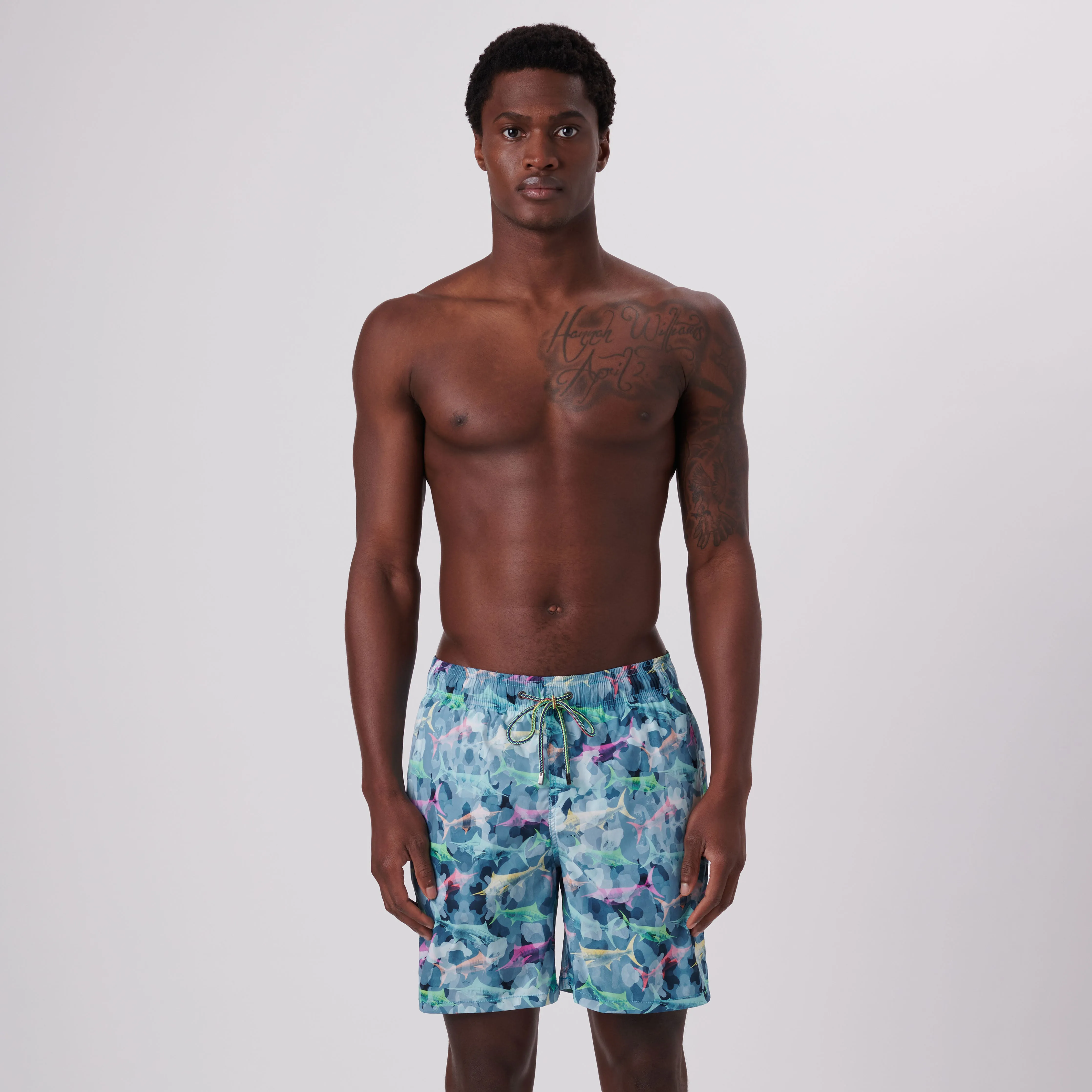 Cosmo Fish Swim Trunks sold by Bugatchi product image thumbnail 3