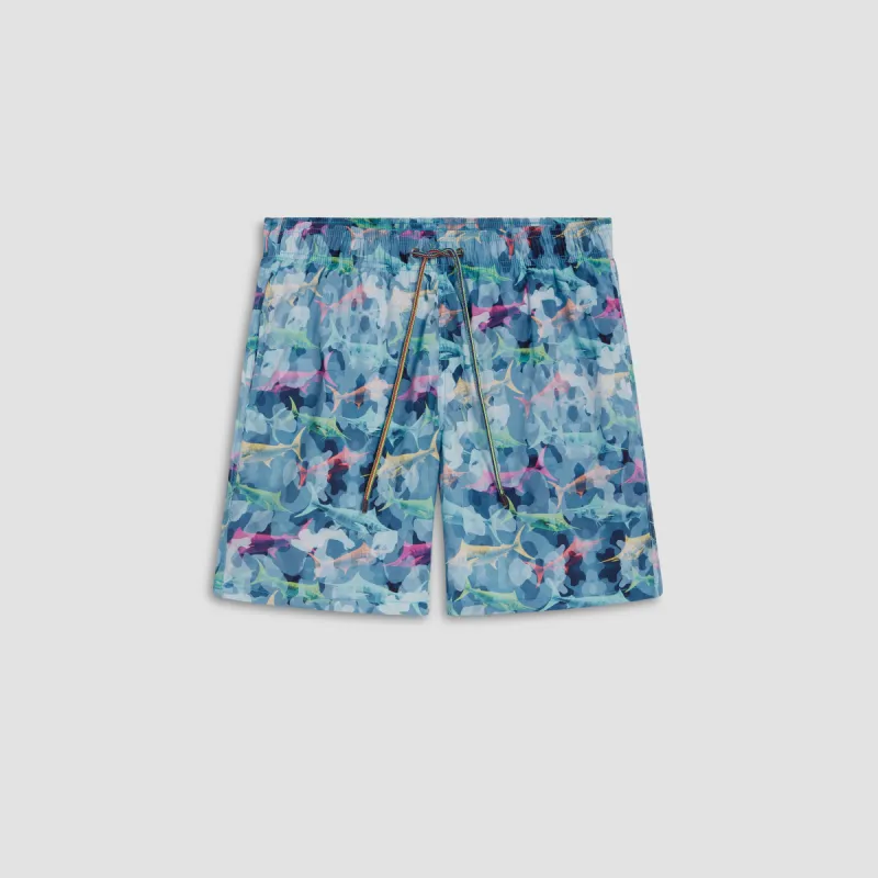 Cosmo Fish Swim Trunks made by Bugatchi