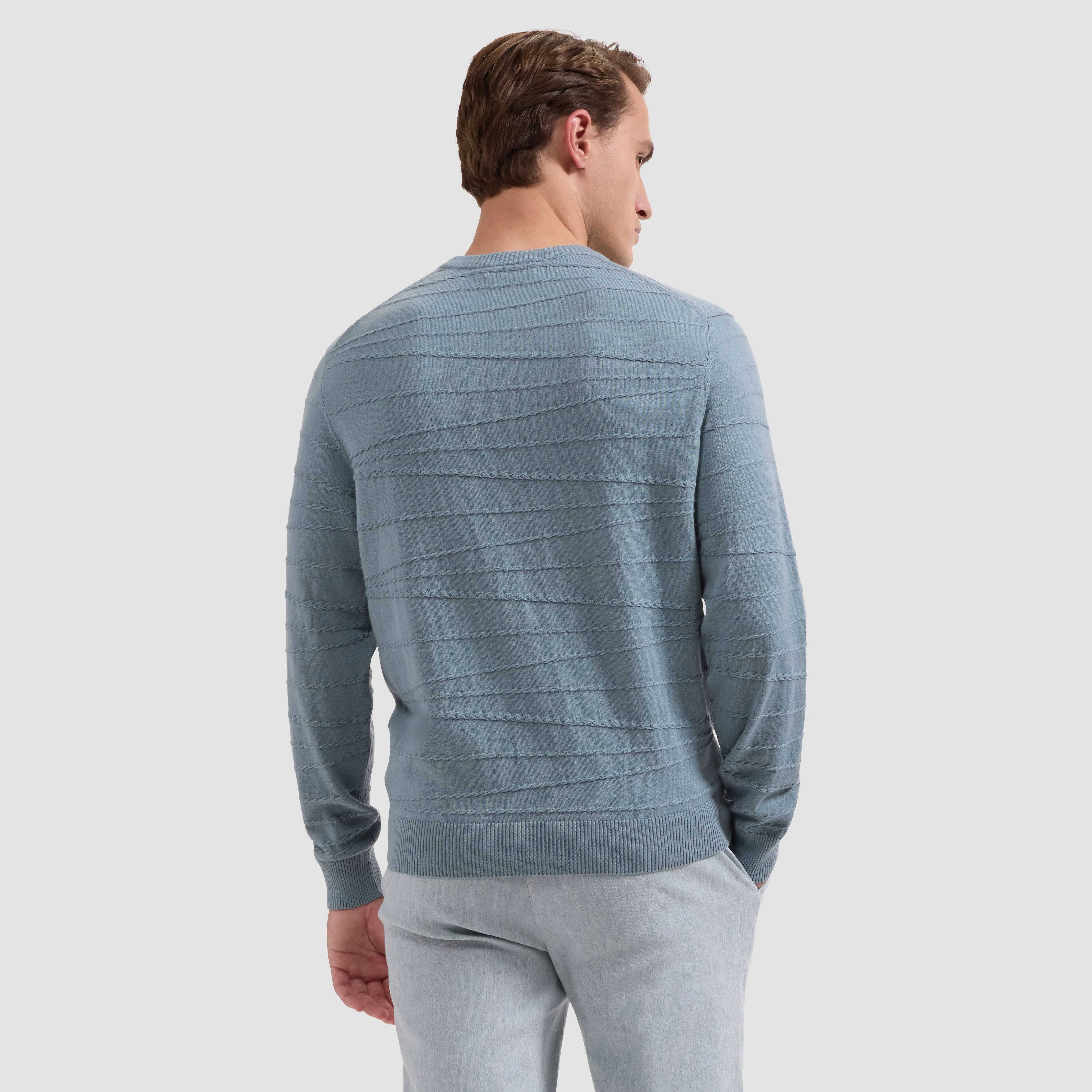 Chain-Link Crewneck Sweater sold by Bugatchi product image thumbnail 3