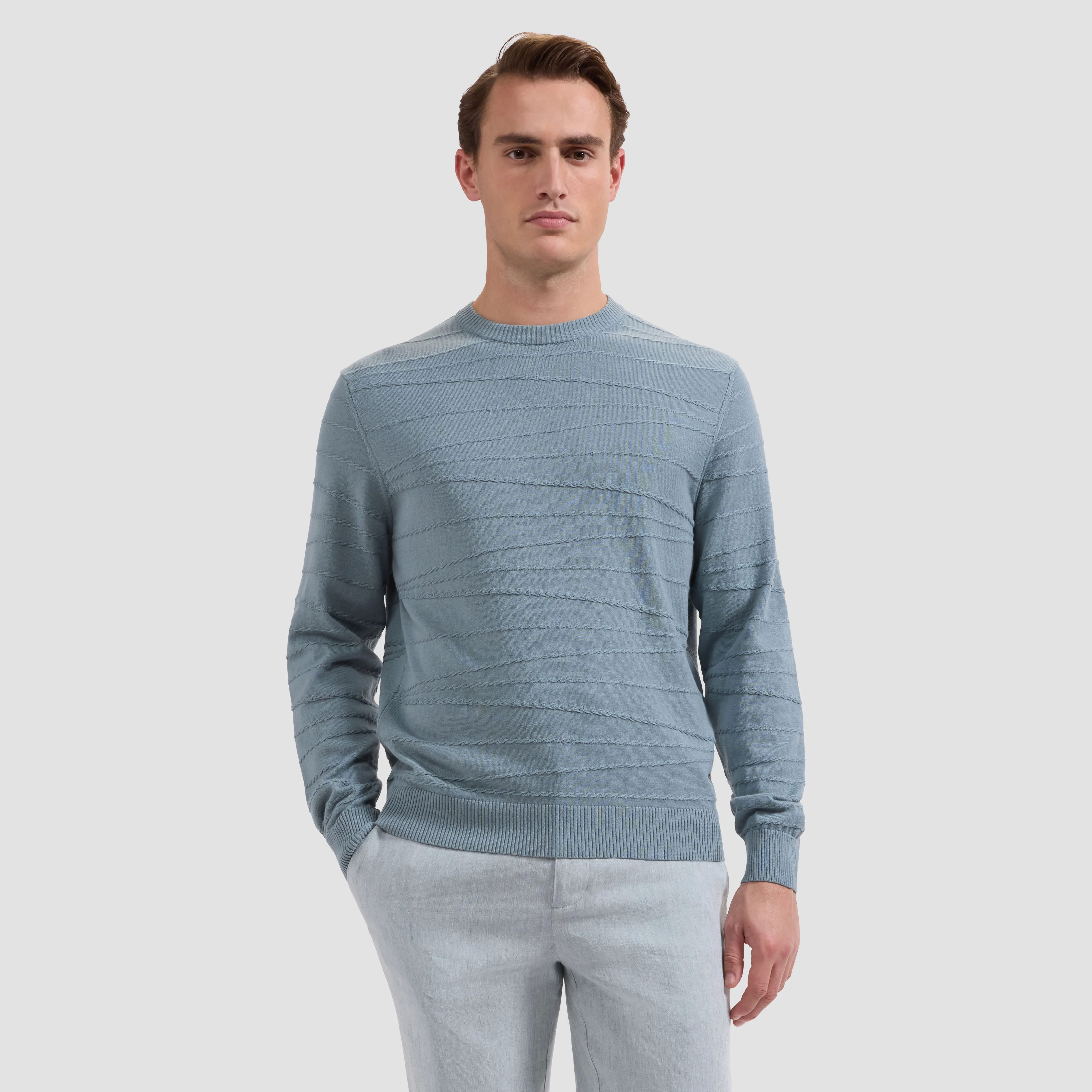Chain-Link Crewneck Sweater sold by Bugatchi product image thumbnail 2