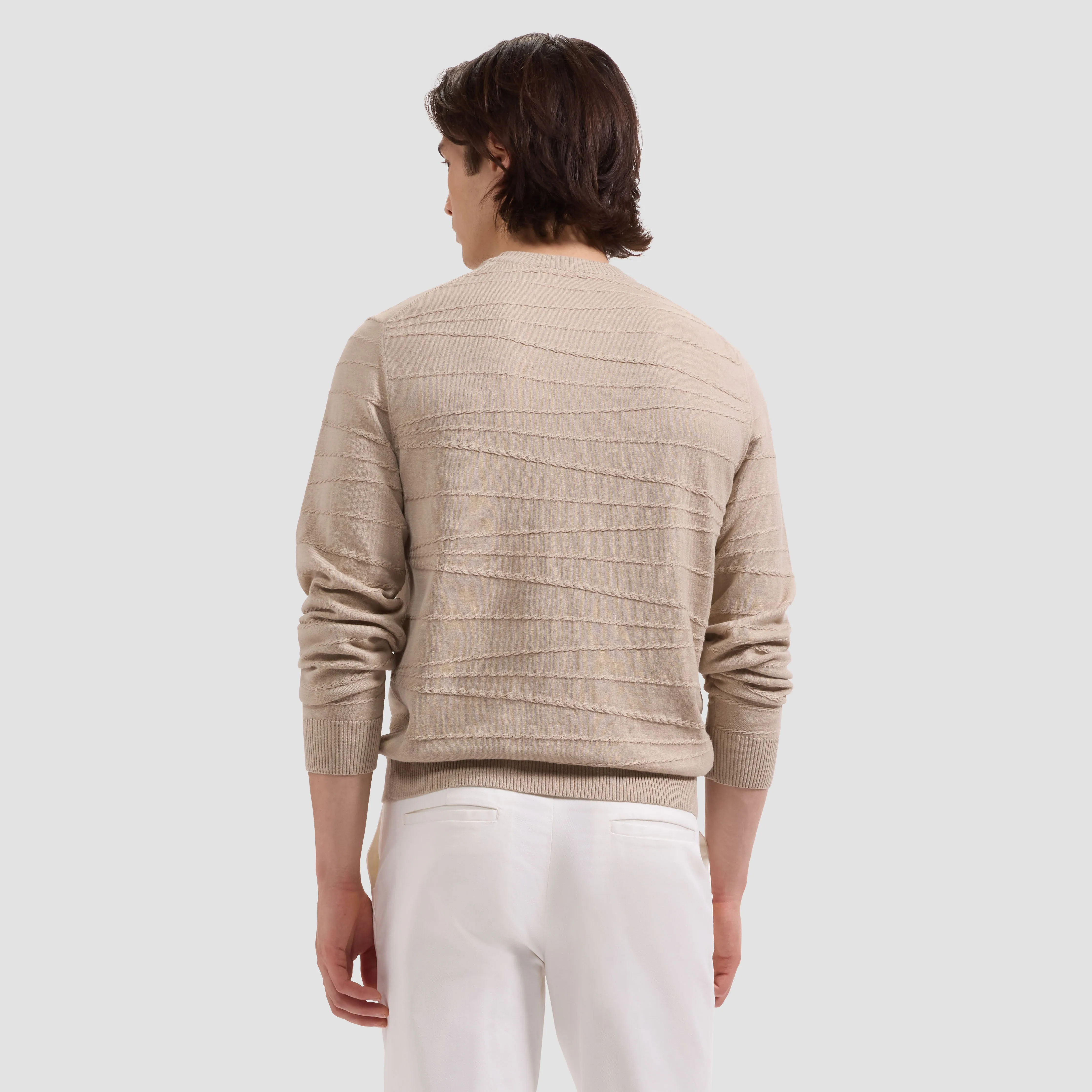 Chain-Link Crewneck Sweater sold by Bugatchi product image thumbnail 3