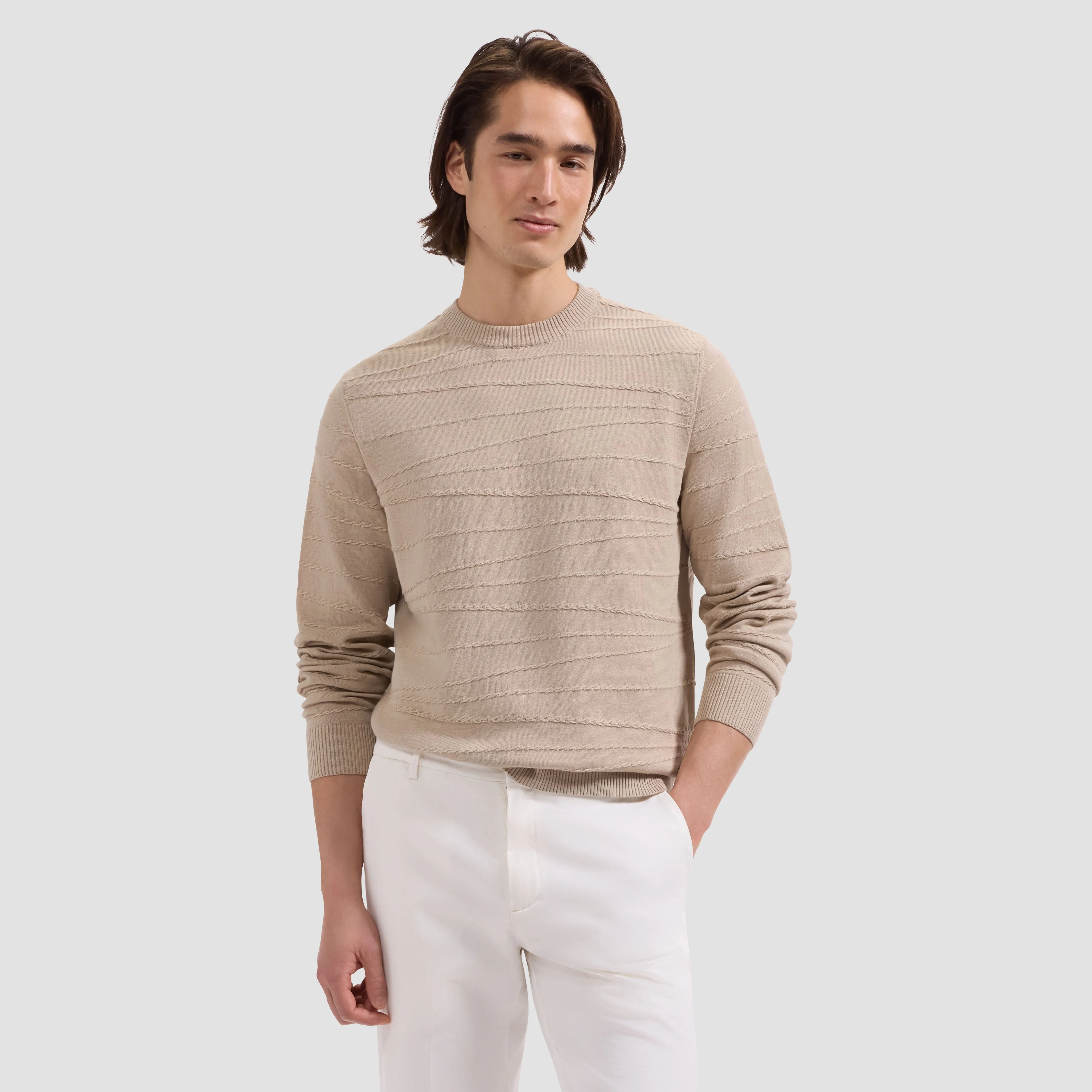 Chain-Link Crewneck Sweater sold by Bugatchi product image thumbnail 2