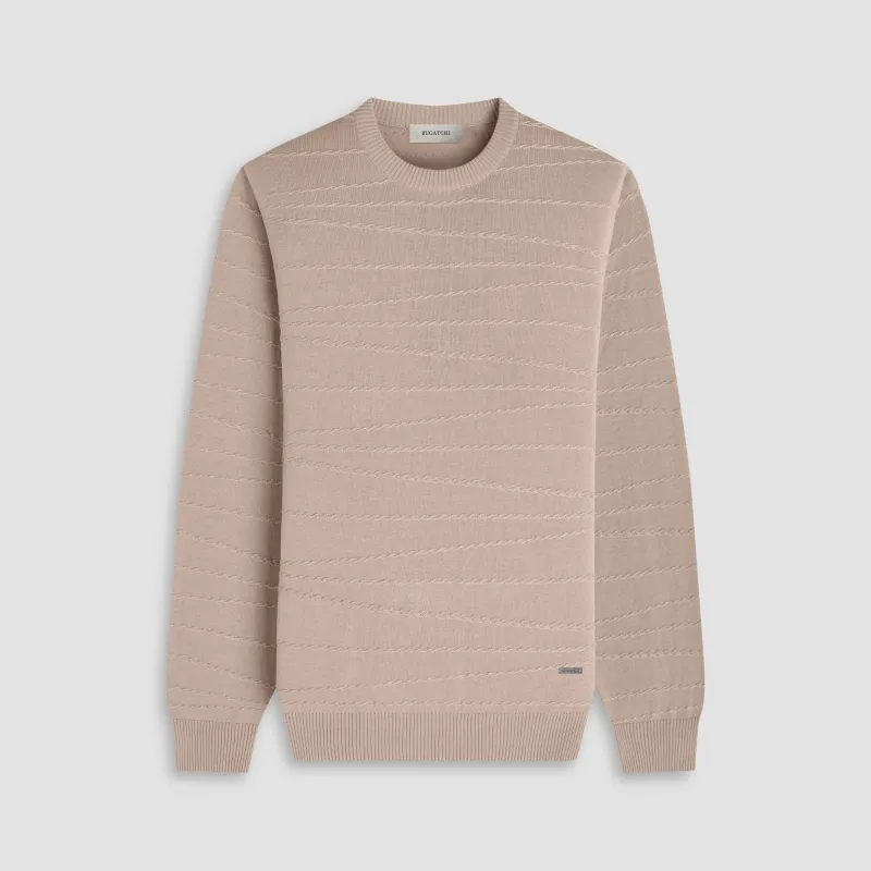 Chain-Link Crewneck Sweater sold by Bugatchi