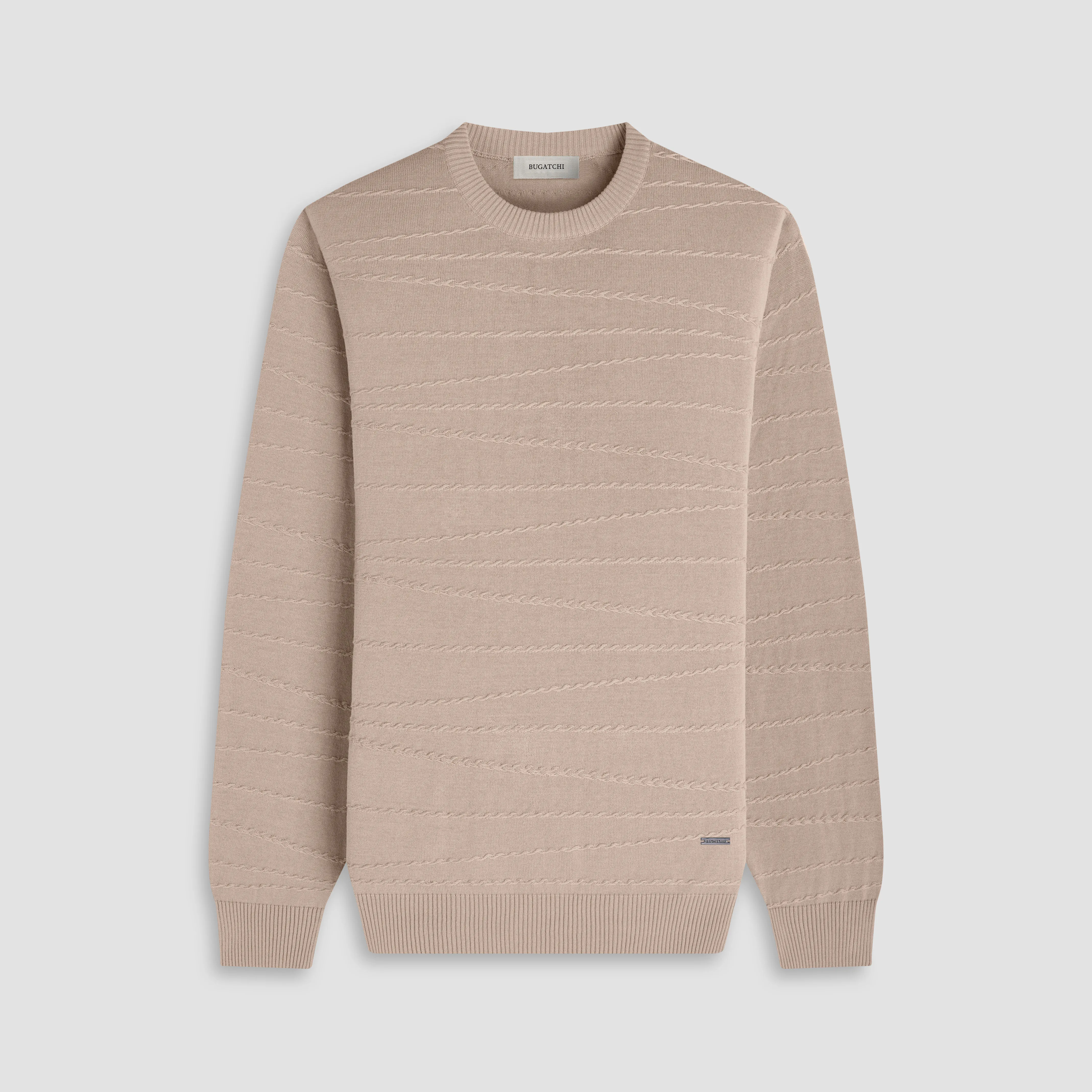 Chain-Link Crewneck Sweater sold by Bugatchi