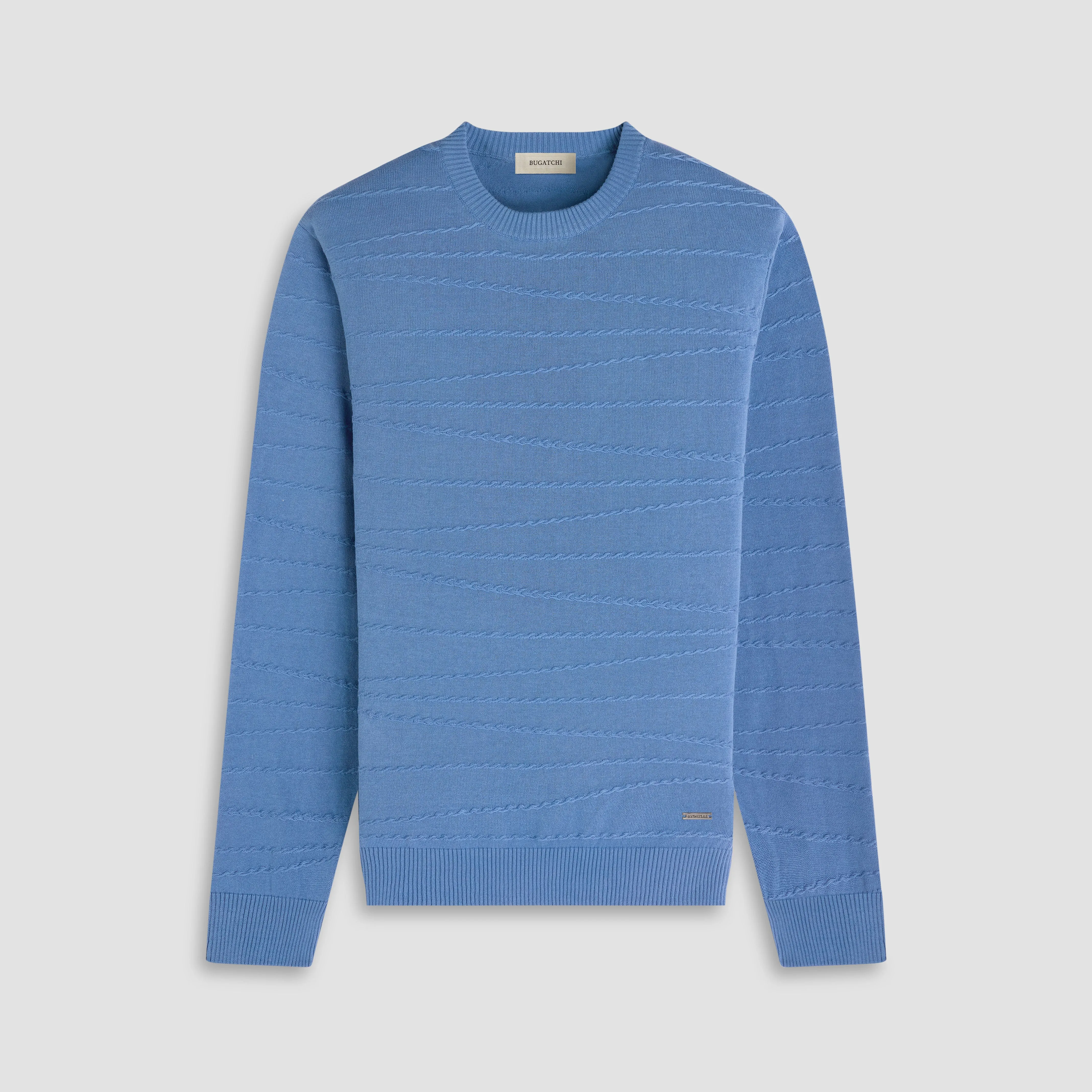 Chain-Link Crewneck Sweater sold by Bugatchi