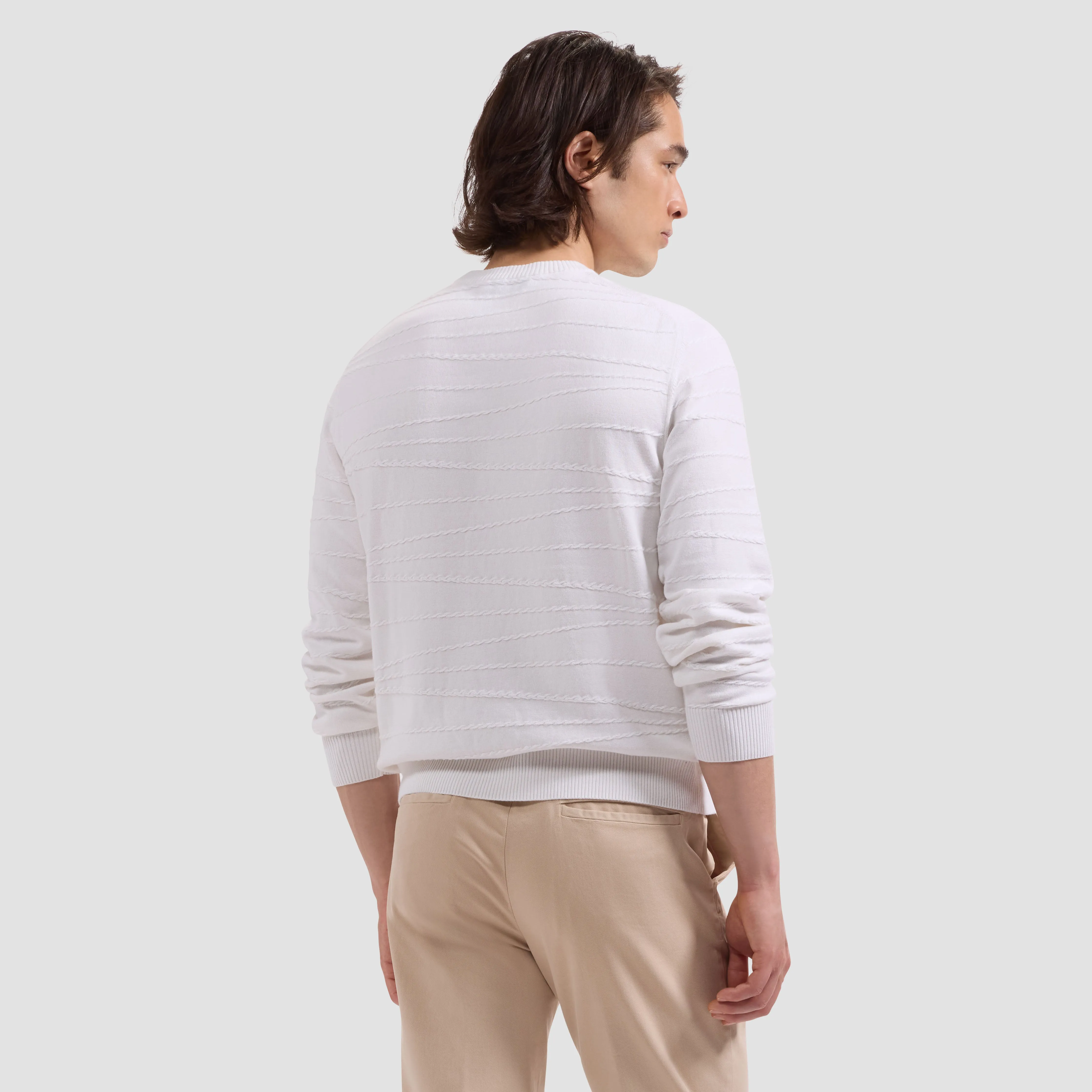 Chain-Link Crewneck Sweater sold by Bugatchi product image thumbnail 3