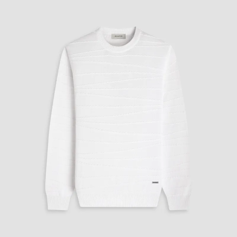 Chain-Link Crewneck Sweater sold by Bugatchi