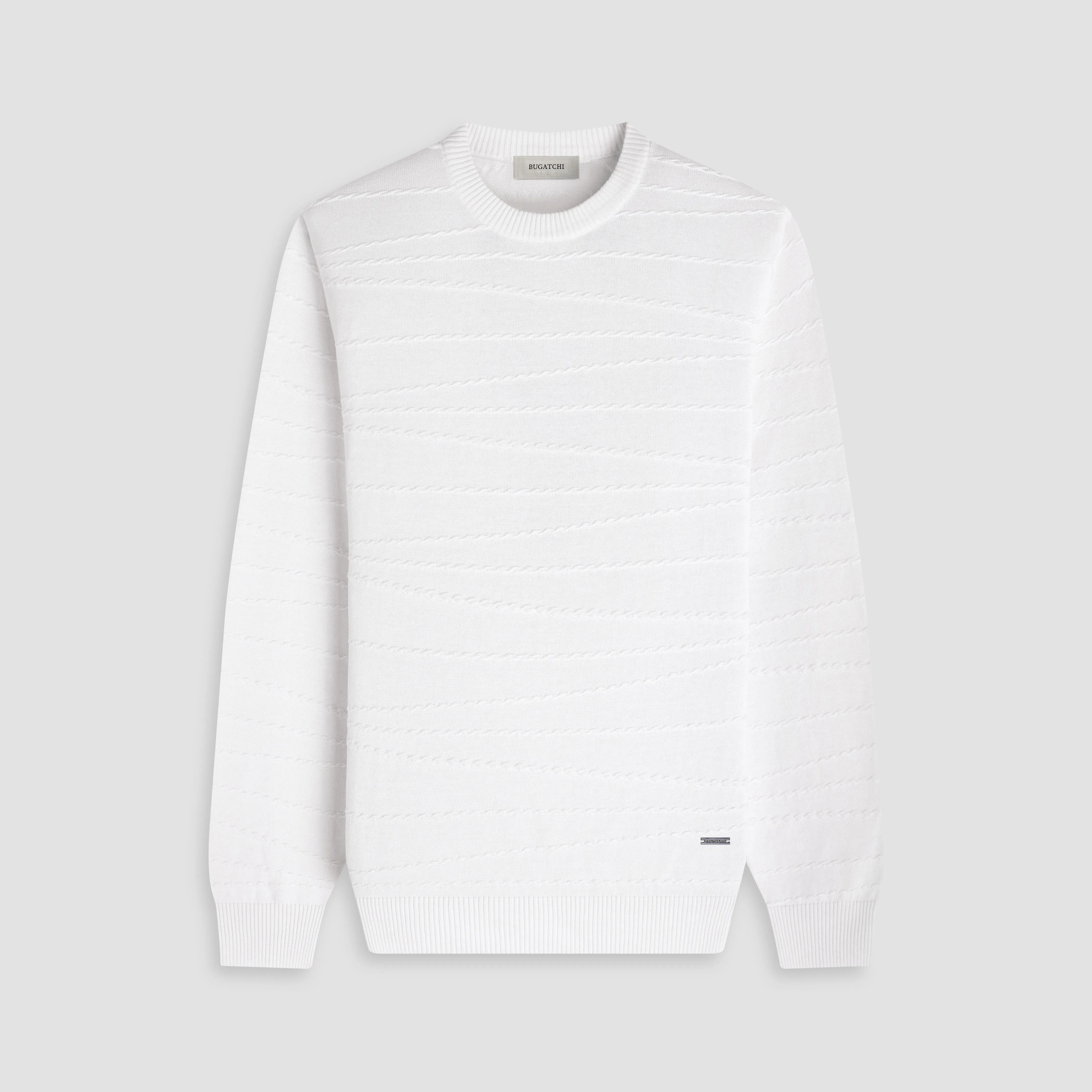 Chain-Link Crewneck Sweater sold by Bugatchi