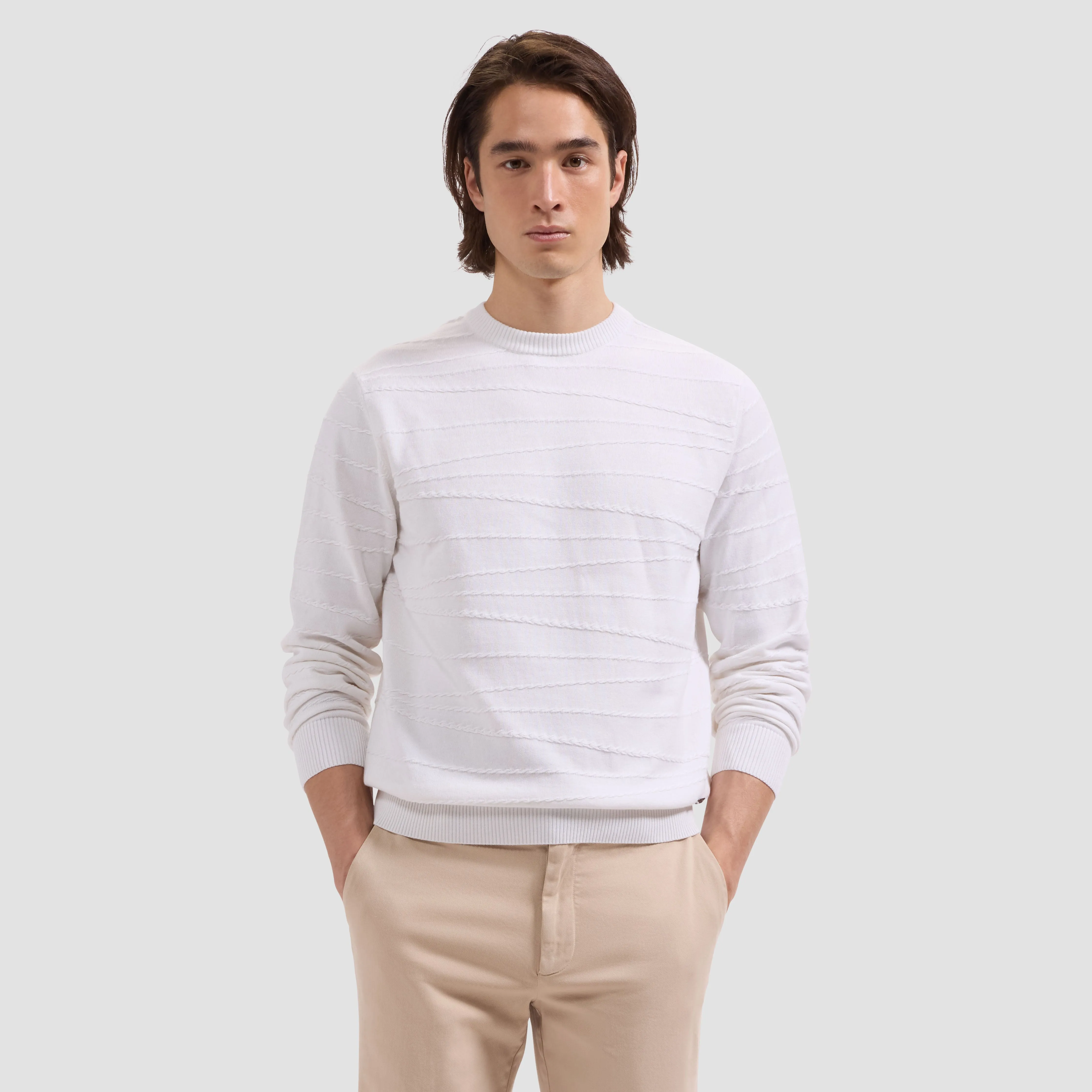 Chain-Link Crewneck Sweater sold by Bugatchi product image thumbnail 2