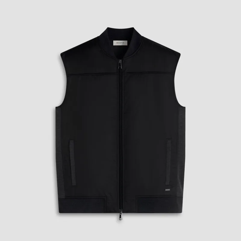 Soft Touch Hybrid Knit Vest made by Bugatchi