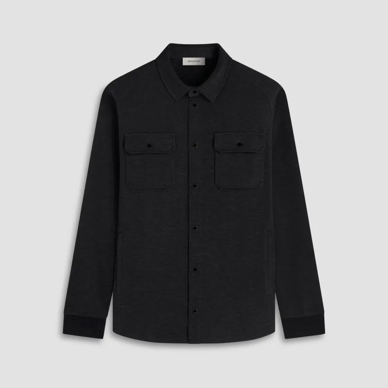 Soft Touch Melange Knit Shirt sold by Bugatchi